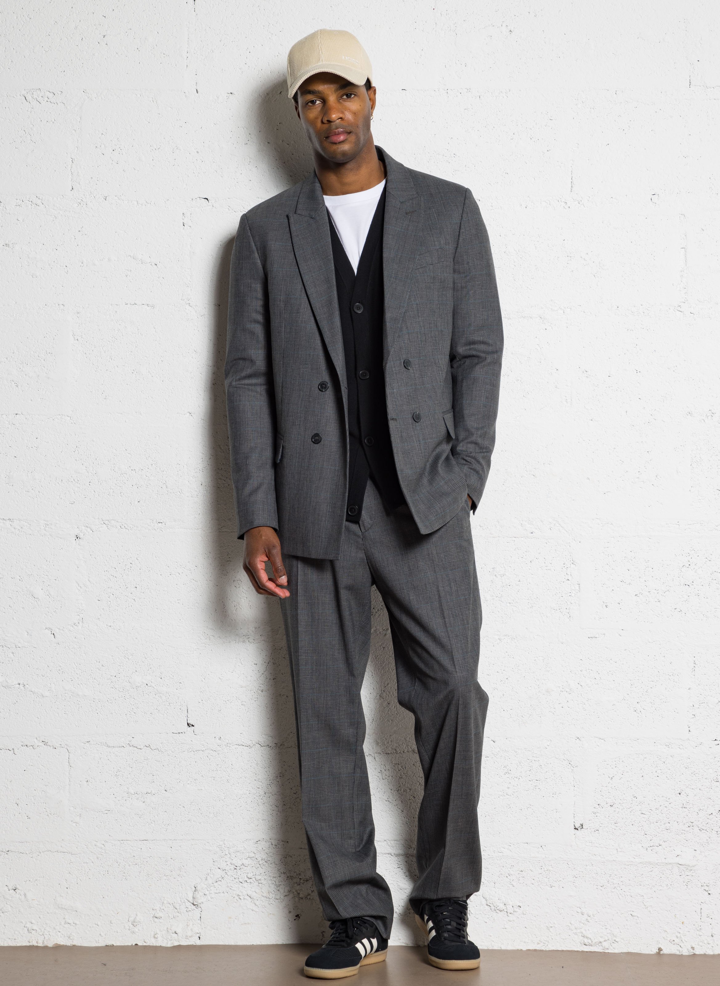 Geruite kostuumbroek IKKS Grijs