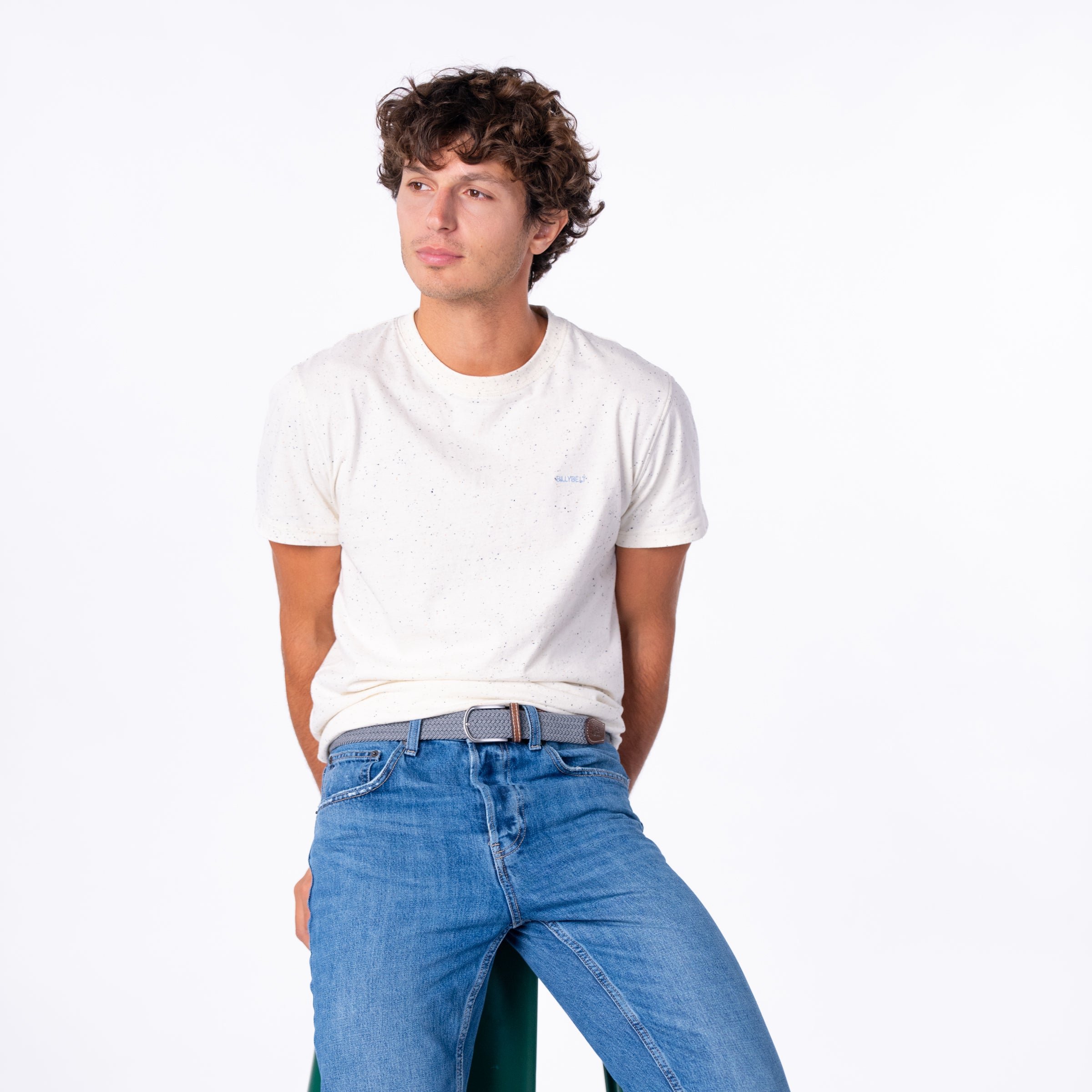 Solid Elastic Braided Belt BILLYBELT Grey