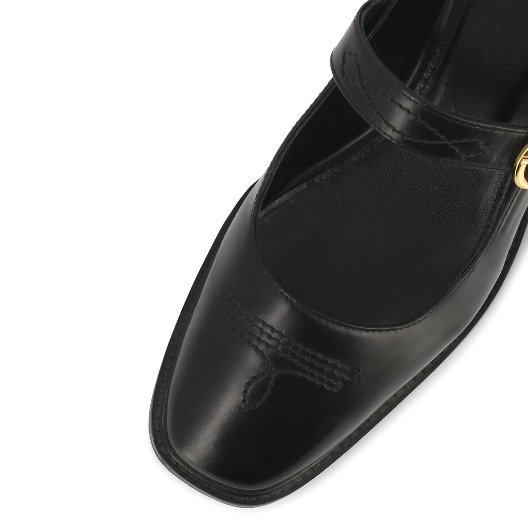 Babies en cuir verni SOCQUE PARIS Noir