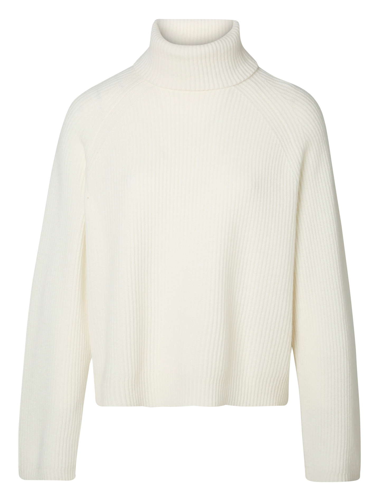 Ruimvallende, wollen coltrui ZAPA Wit