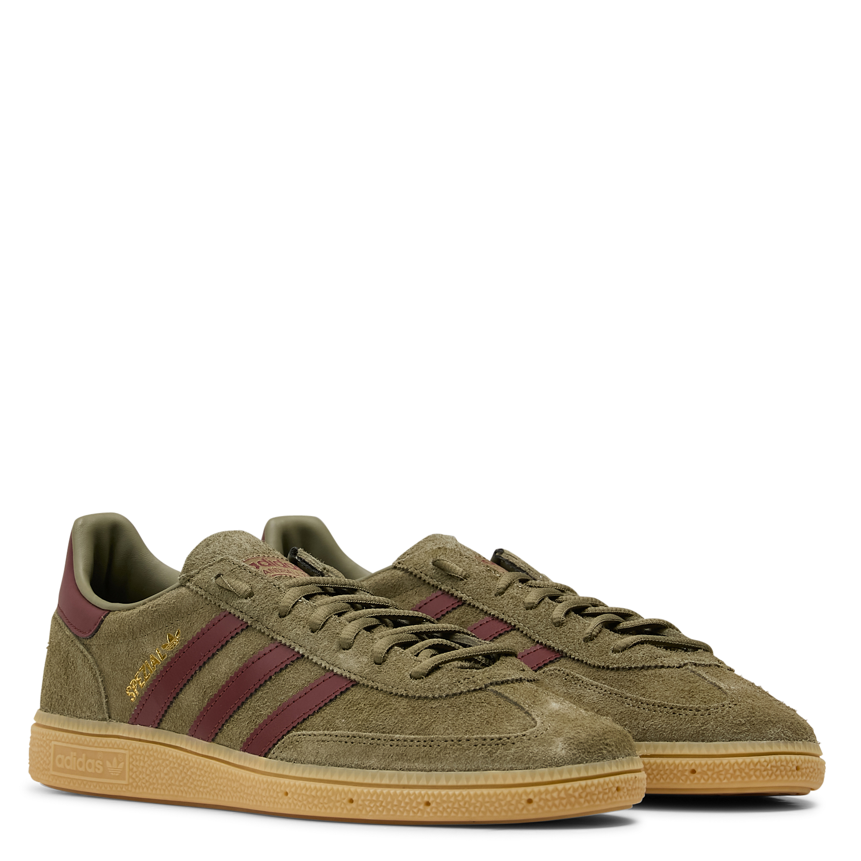 Baskets basses en cuir velours ADIDAS Kaki