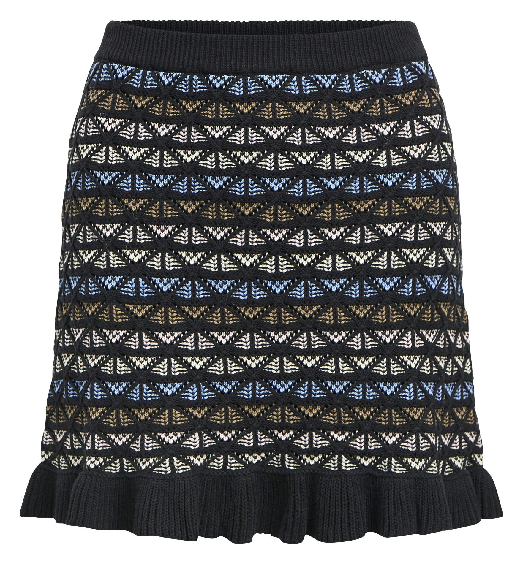 Rechte rok van biologisch katoen OBJECT Zwart