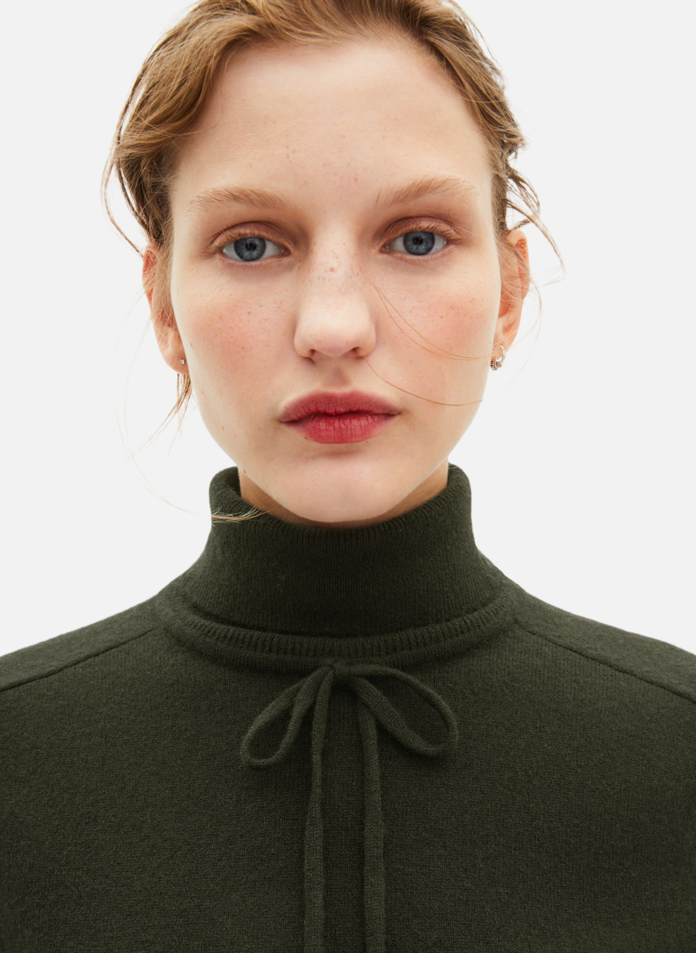 Cashmere polo neck sweater THE KOOPLES Green