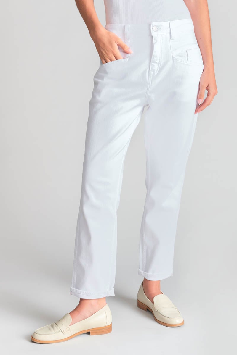 Loose, oversized girlfriend high-waisted jeans, length 34 LE TEMPS DES CERISES White