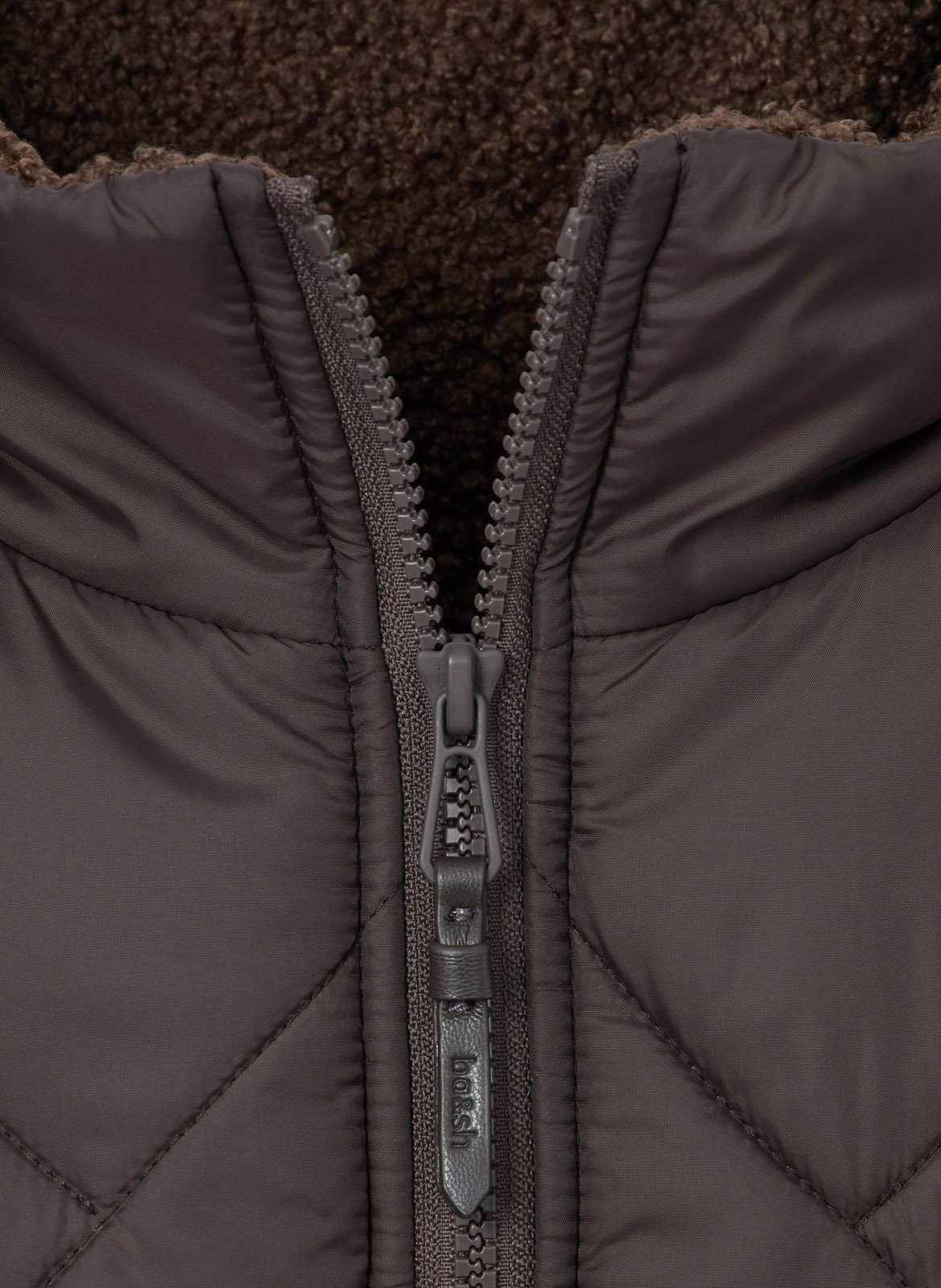 Short sleeveless zip-up jacket BA&SH Brown