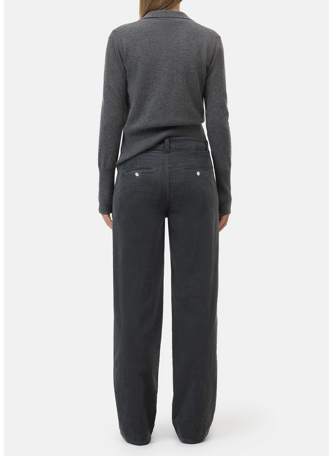 Mid-rise corduroy pants CLOSED Grey