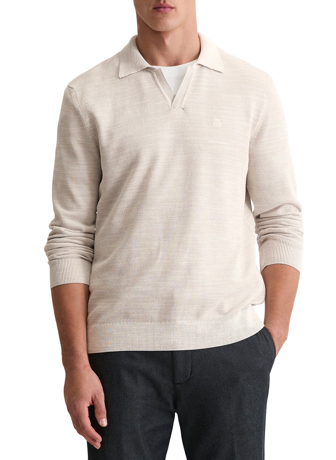Pull col V en coton MARC O'POLO