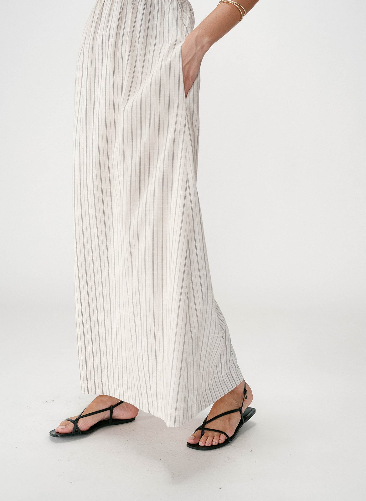 Lange jurk met vierkante hals GRACE ET MILA Beige