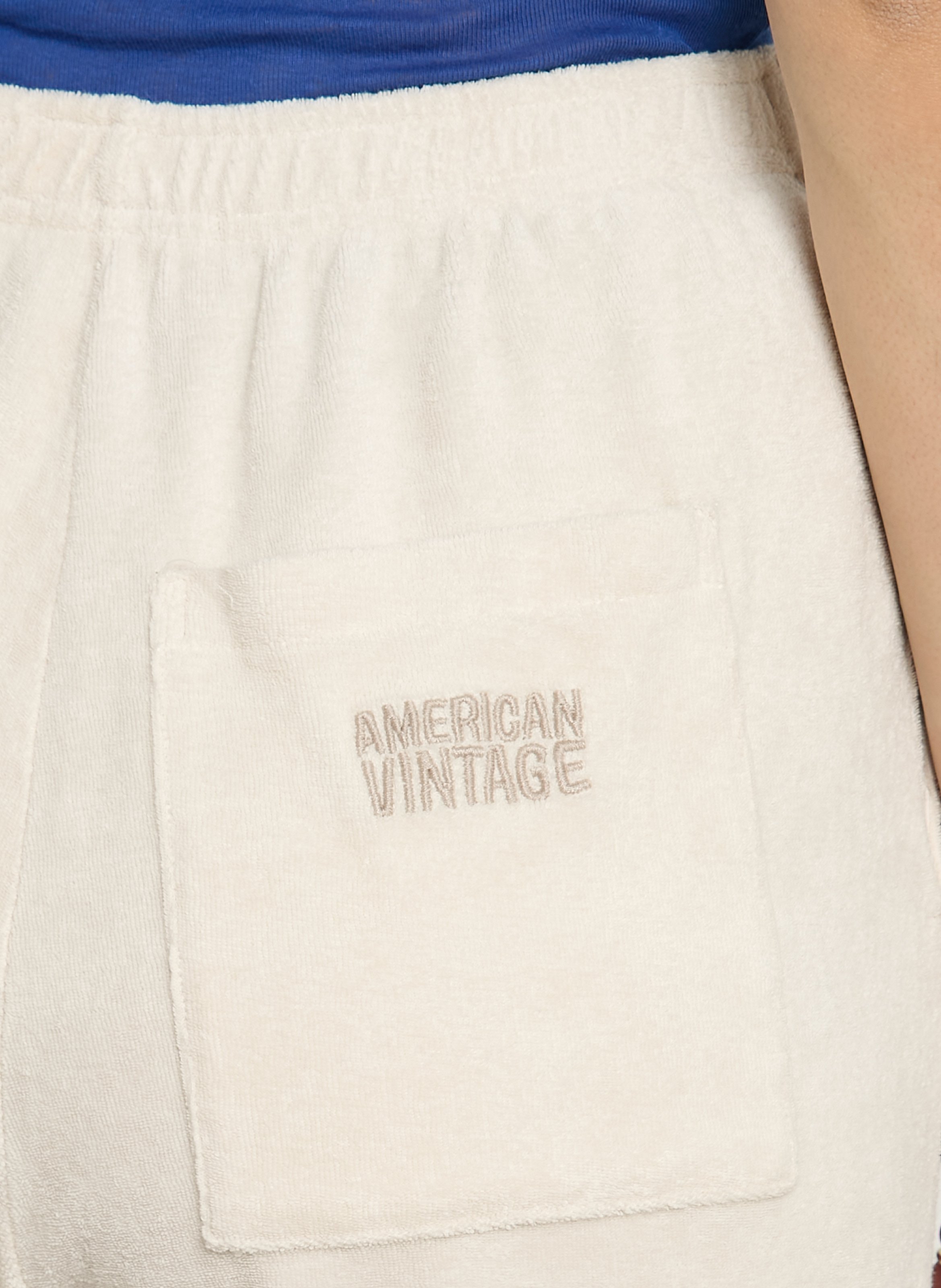 Wide-leg velvet track pants AMERICAN VINTAGE Beige