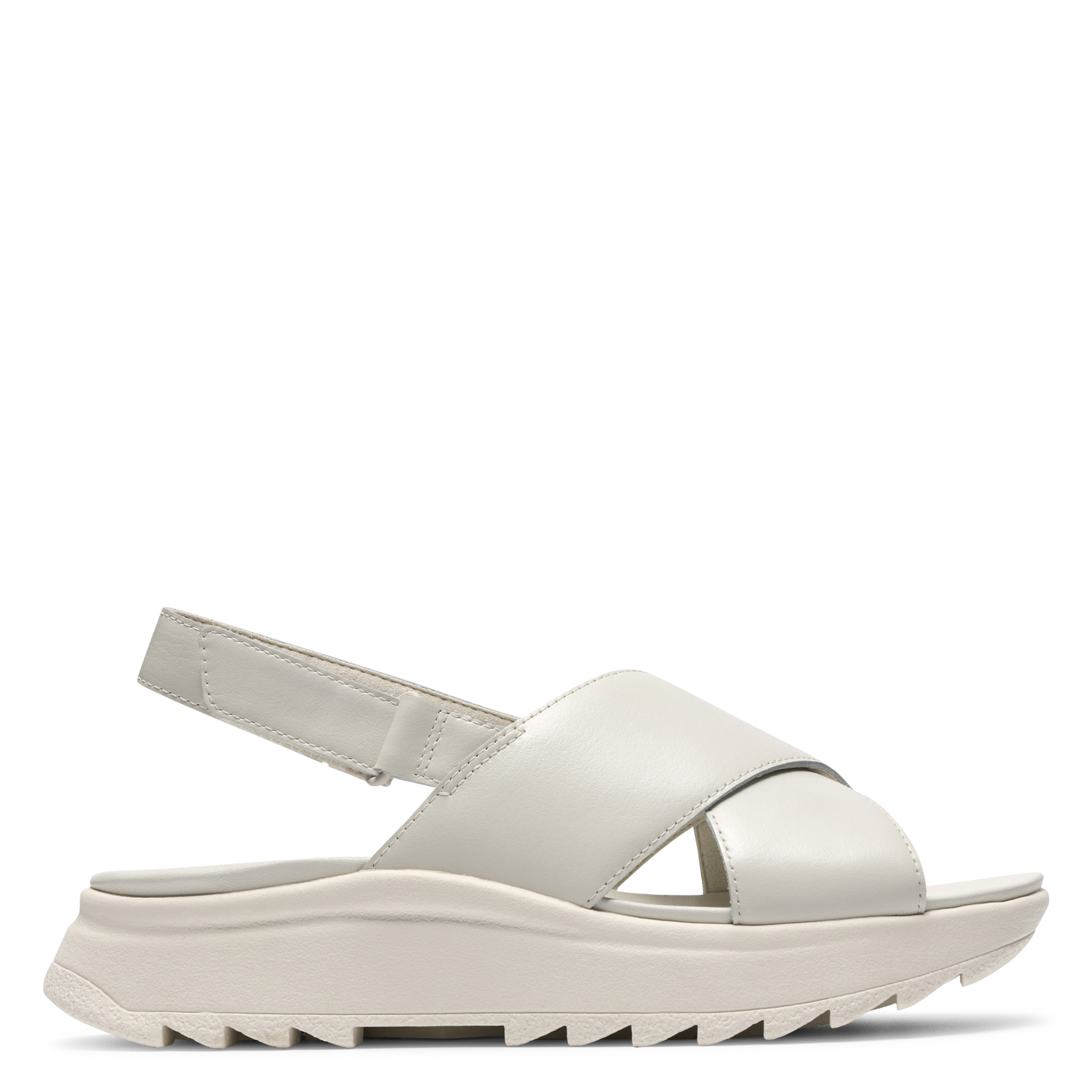 Fabia leather wedge sandals CLARKS White
