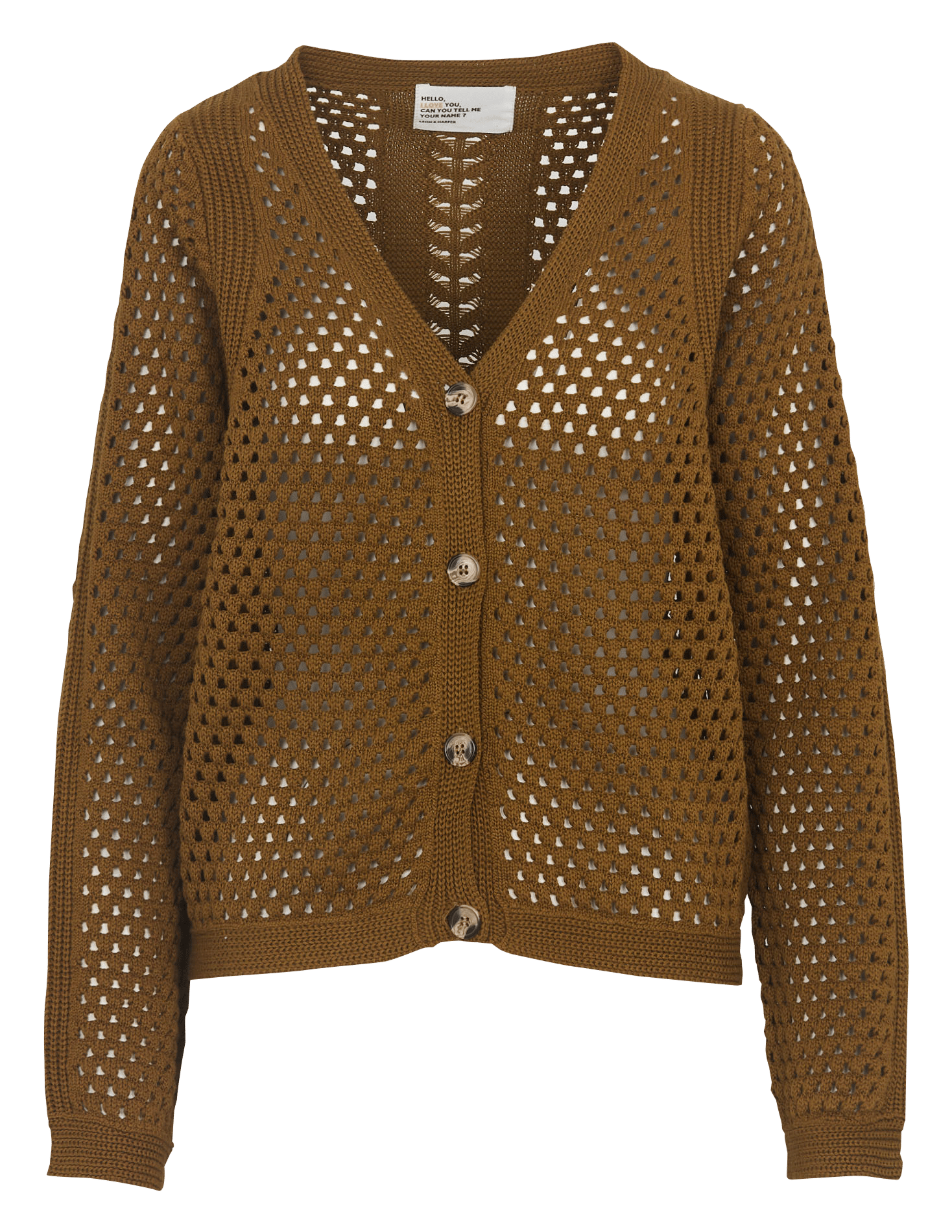 Oversize Strickweste mit V-Ausschnitt aus Baumwolle LEON & HARPER