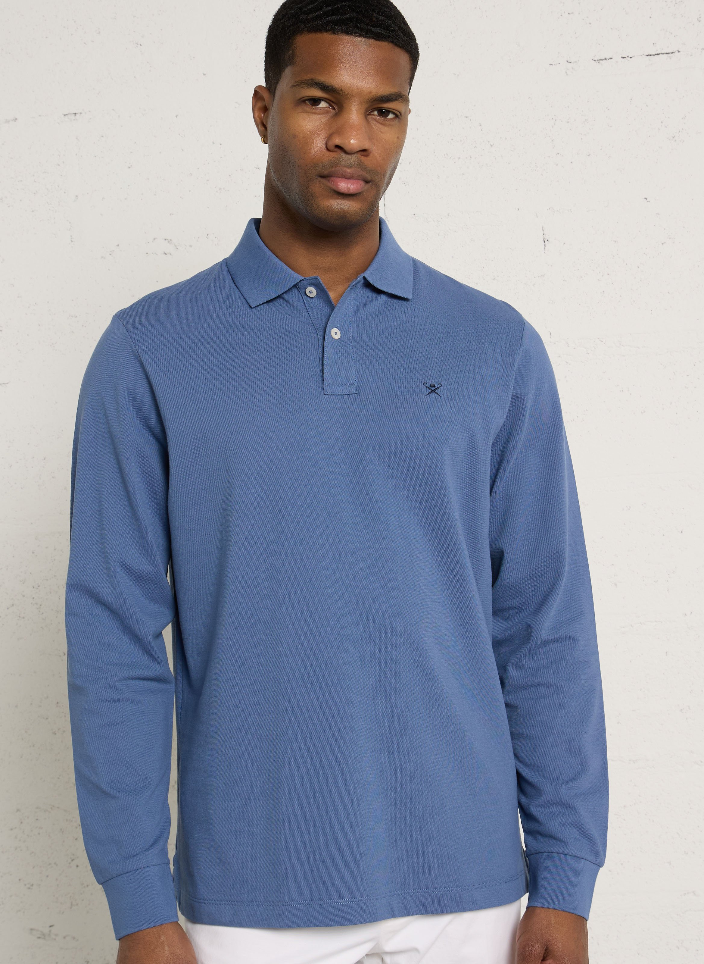 Cotton polo shirt HACKETT Blue