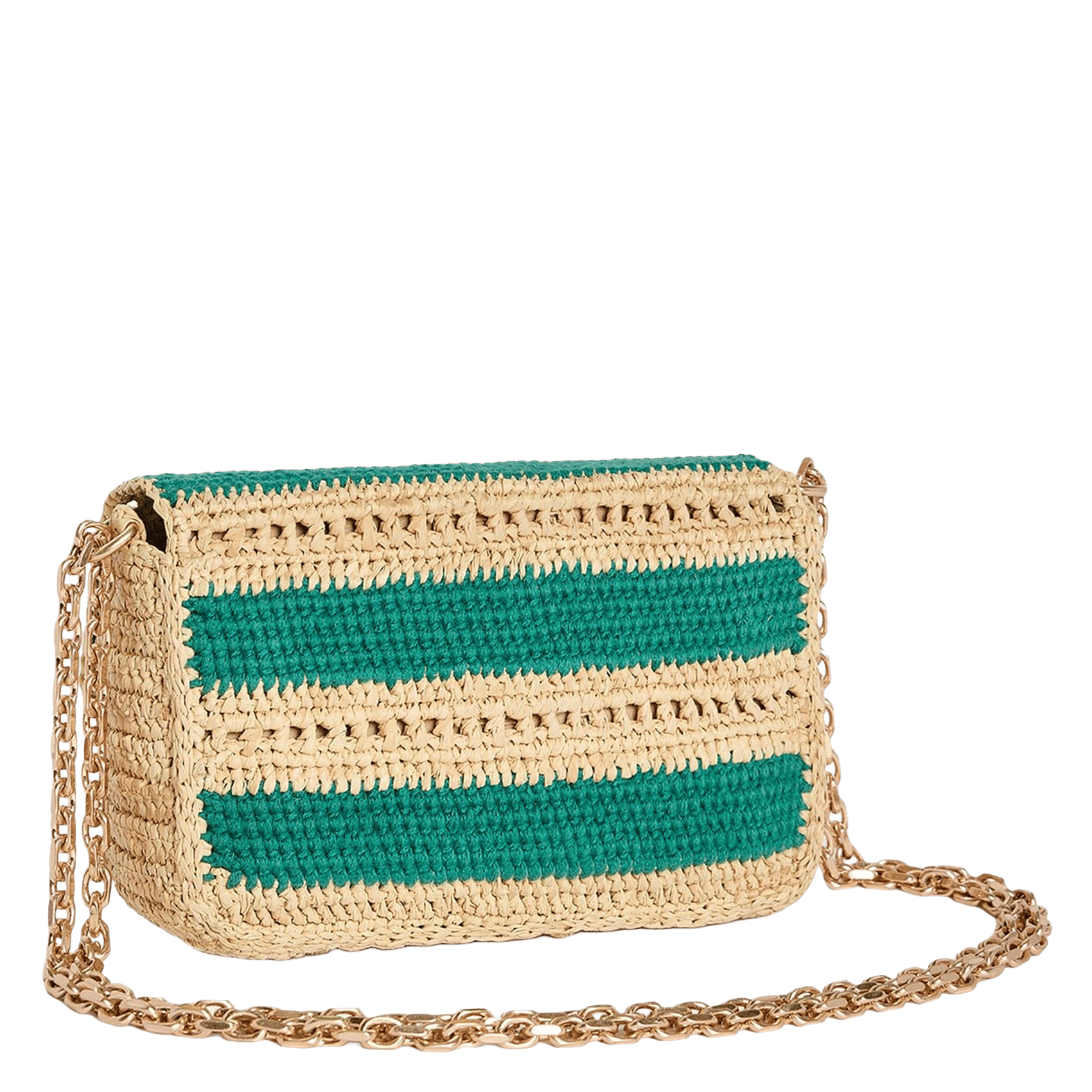 Pochette en raphia VANESSA BRUNO Vert