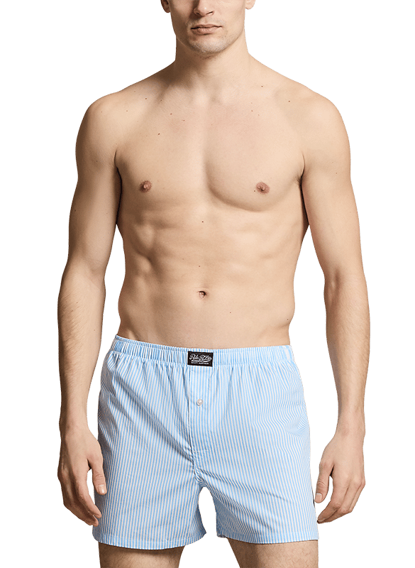 Gestreifte Boxershorts aus Baumwolle POLO RALPH LAUREN Blau