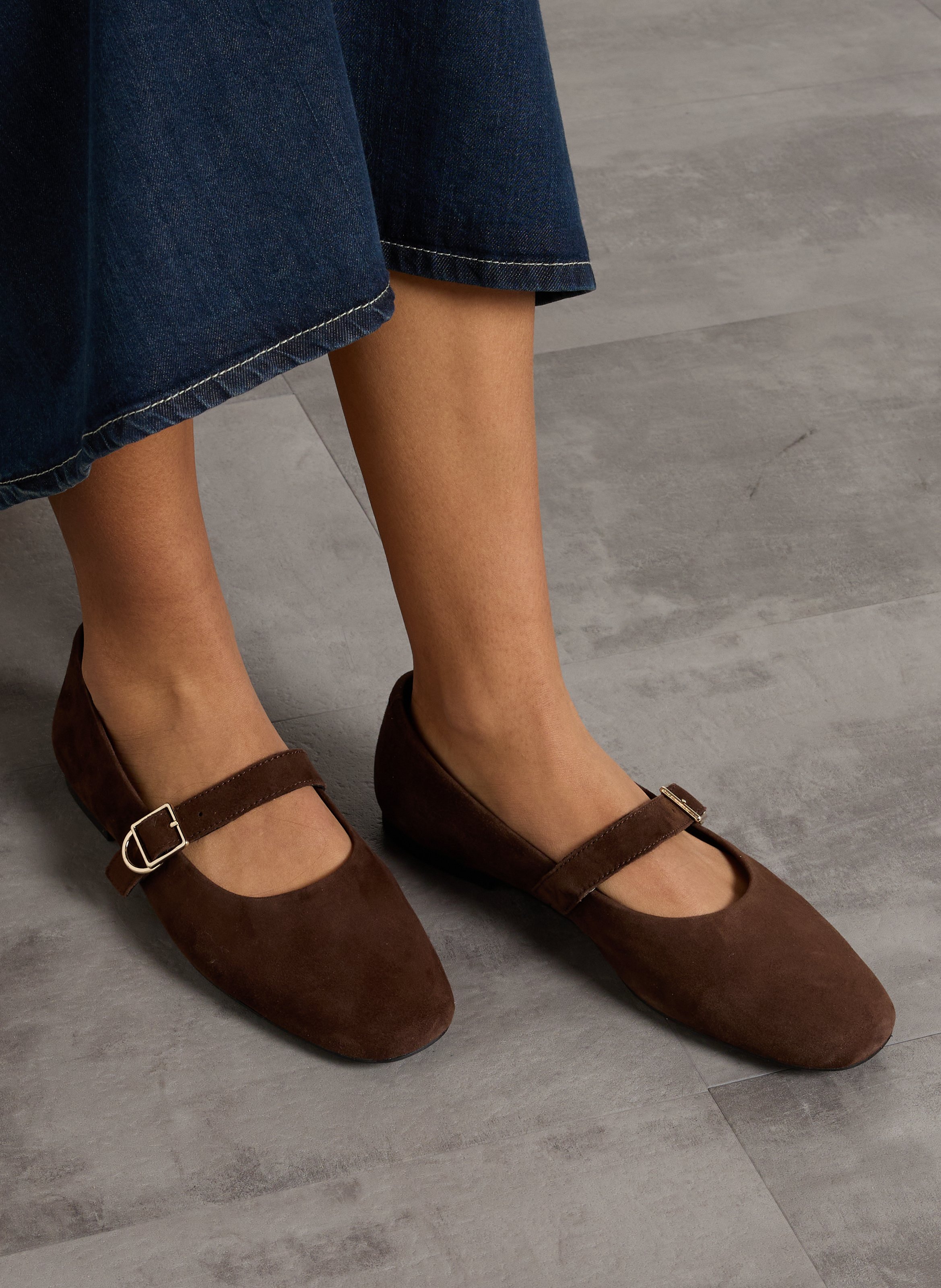 Ballerines en cuir VAGABOND Marron