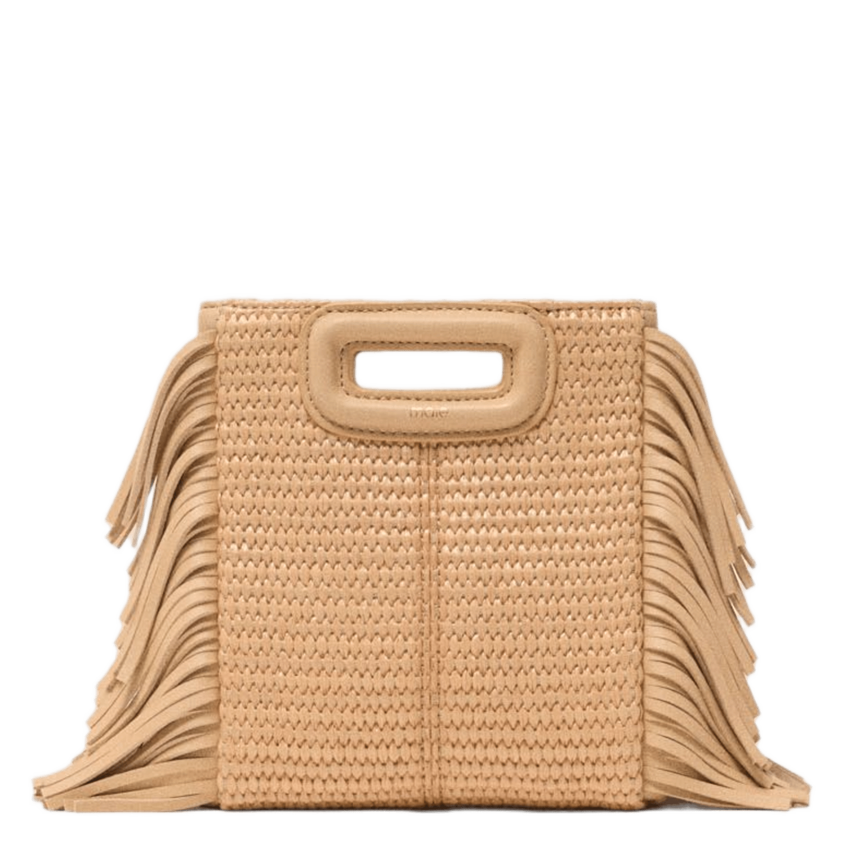 Sac bandoulière tressé MAJE Beige