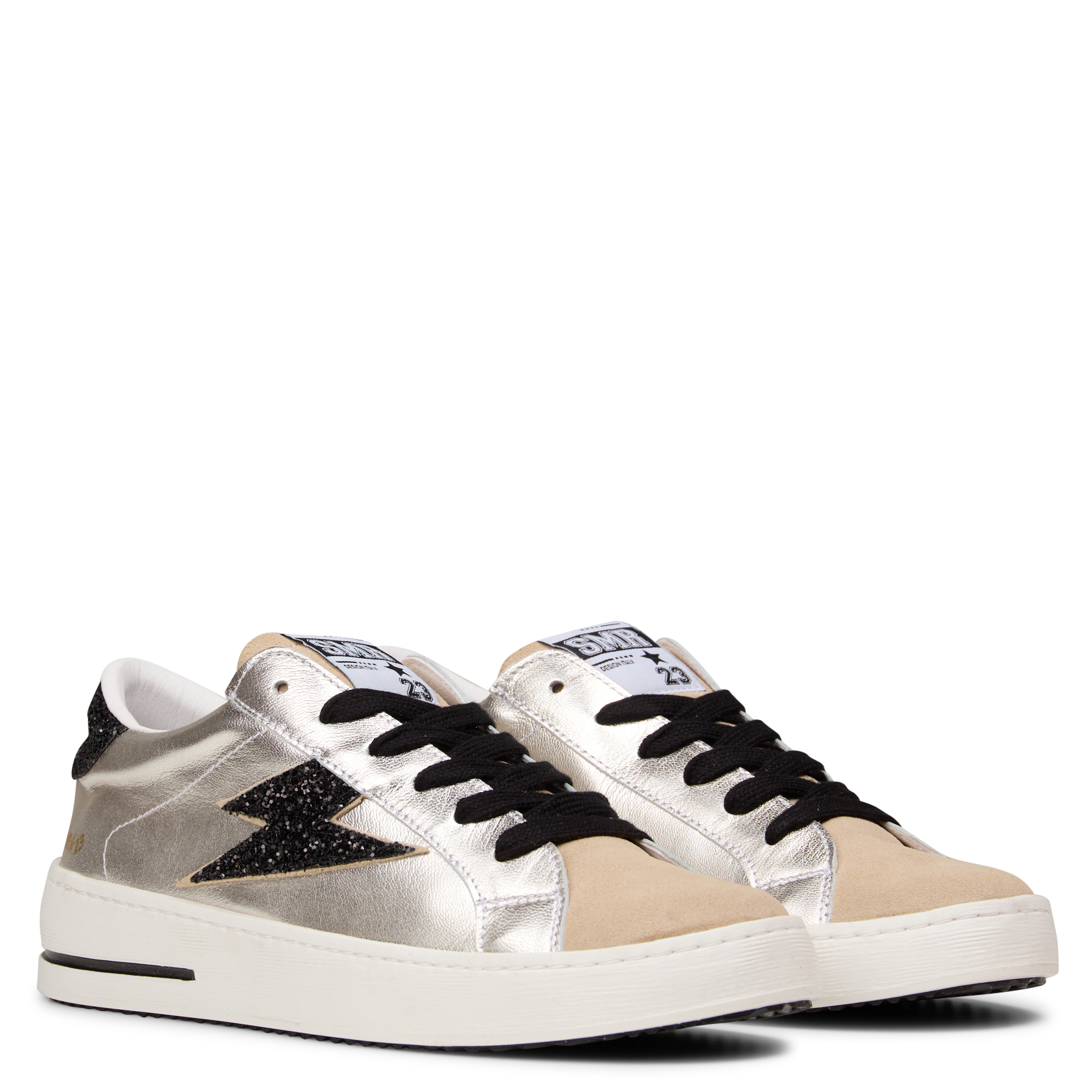 Baskets basses en cuir mélangé SEMERDJIAN - SMR Beige