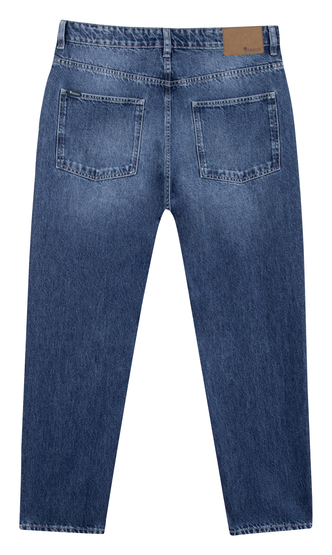 Straight Cut Jeans aus Baumwoll-Mix FAGUO Blau