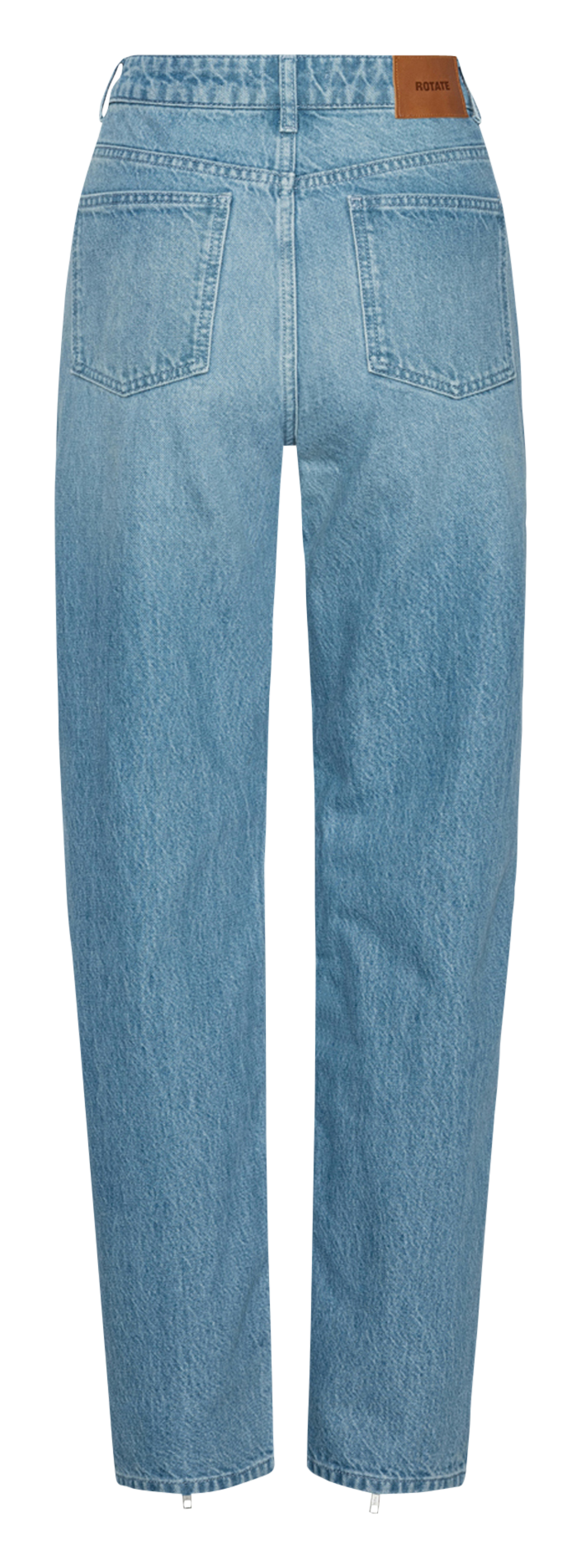 Rechte jeans van biologische katoen met hoge taille ROTATE Blauw