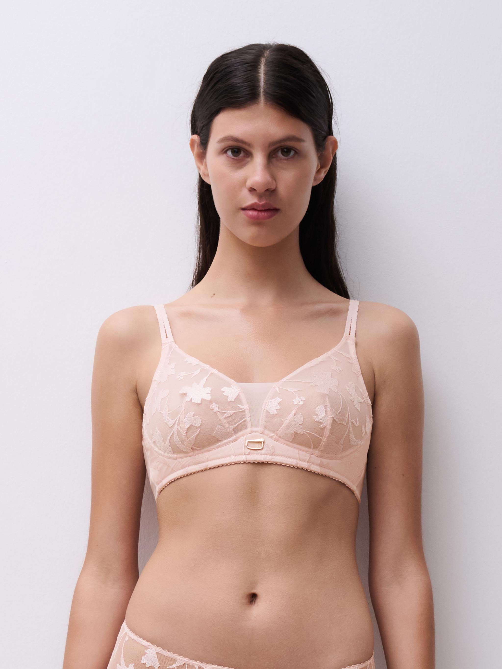 Non-wired bra with floral embroidery CHANTELLE