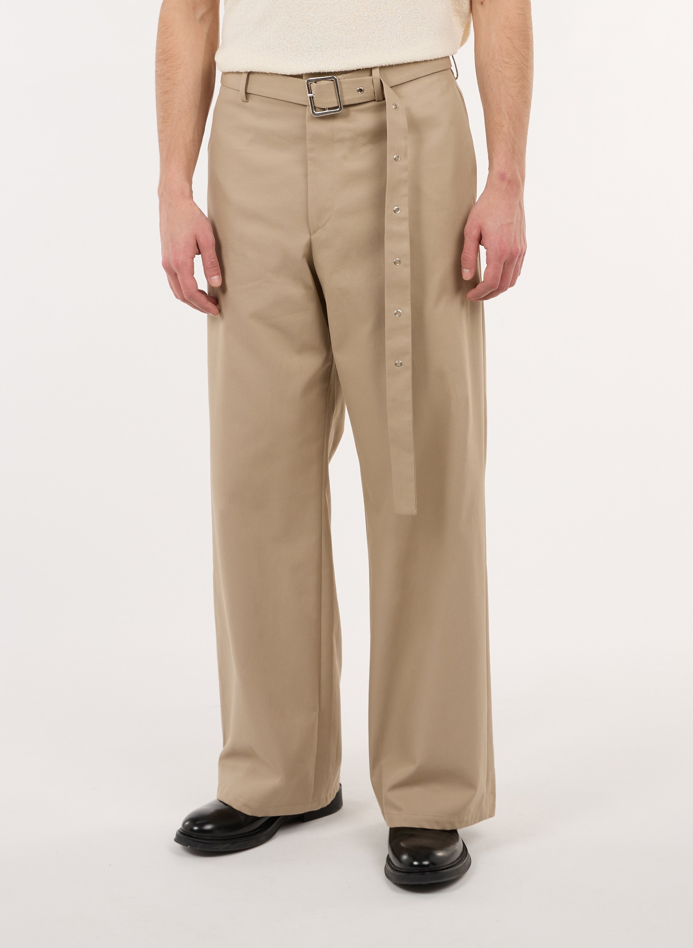 Bandol - Gerade geschnittene Wollhose SAISON 1865 Beige