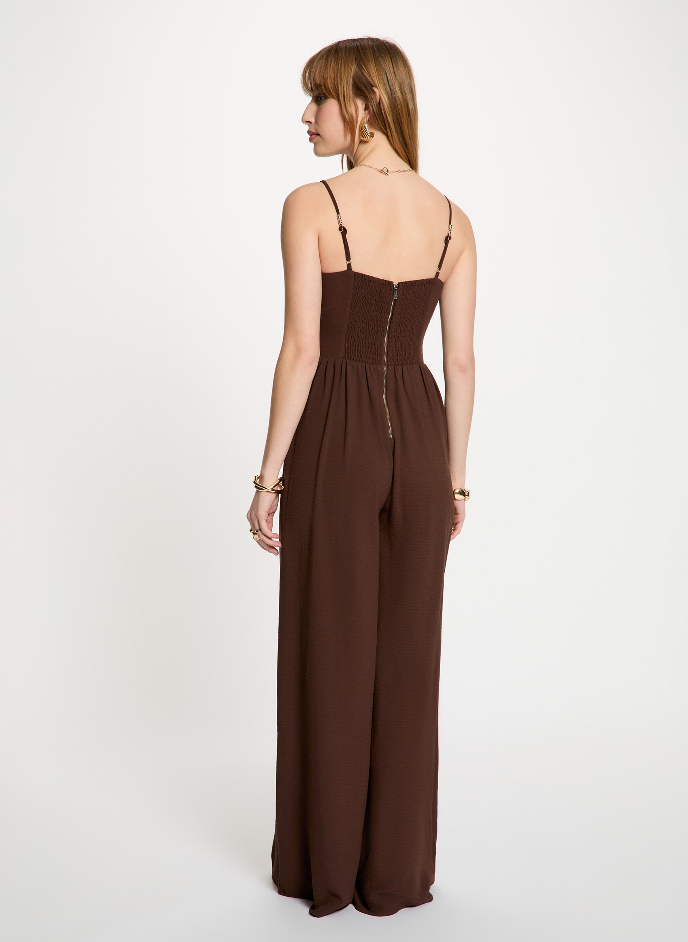 Wide-leg jumpsuit MORGAN Brown