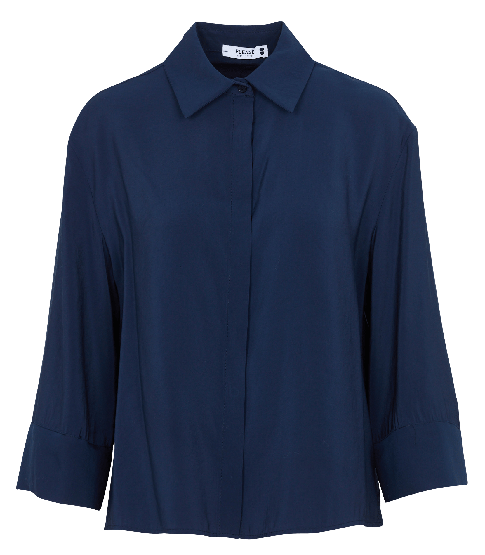 Blouse met klassieke kraag PLEASE Blauw