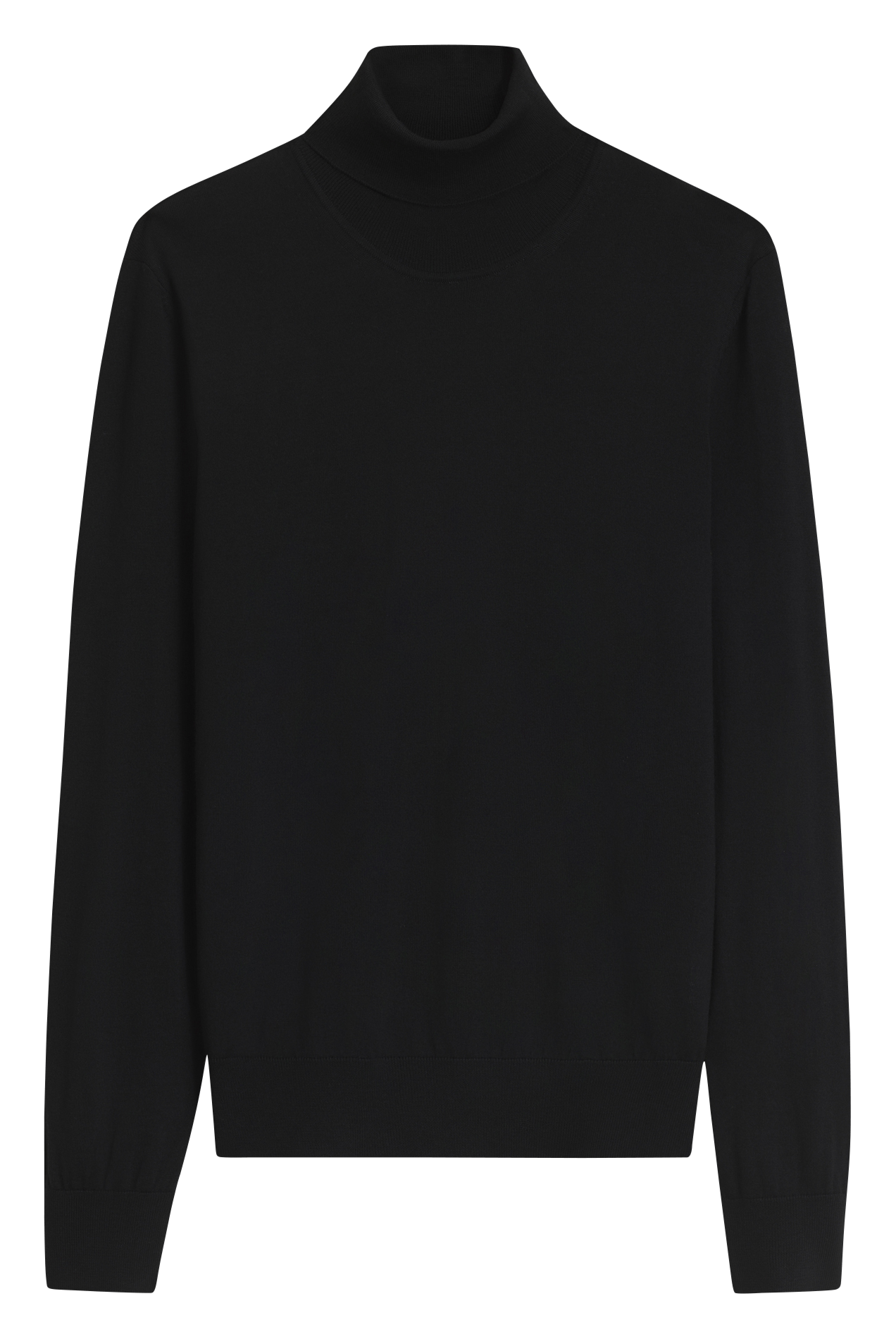 Pull slim col roulé en laine BOSS Black