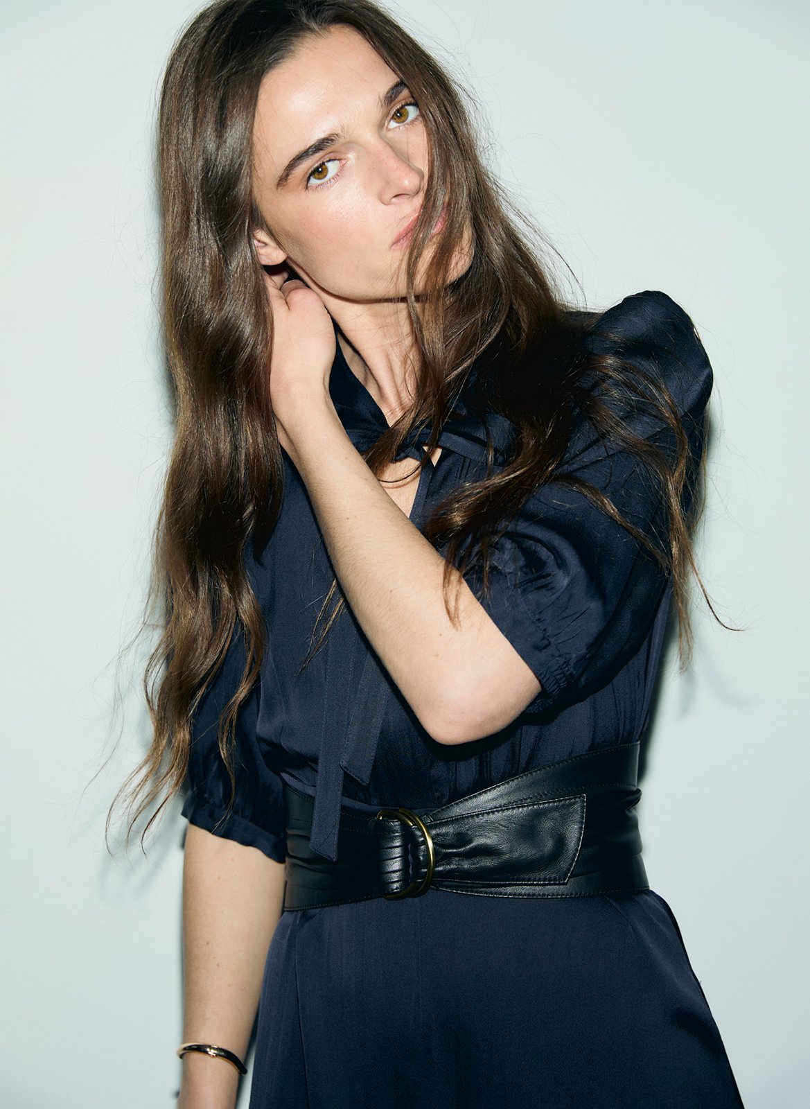 Robe midi cintrée unie GERARD DAREL Bleu