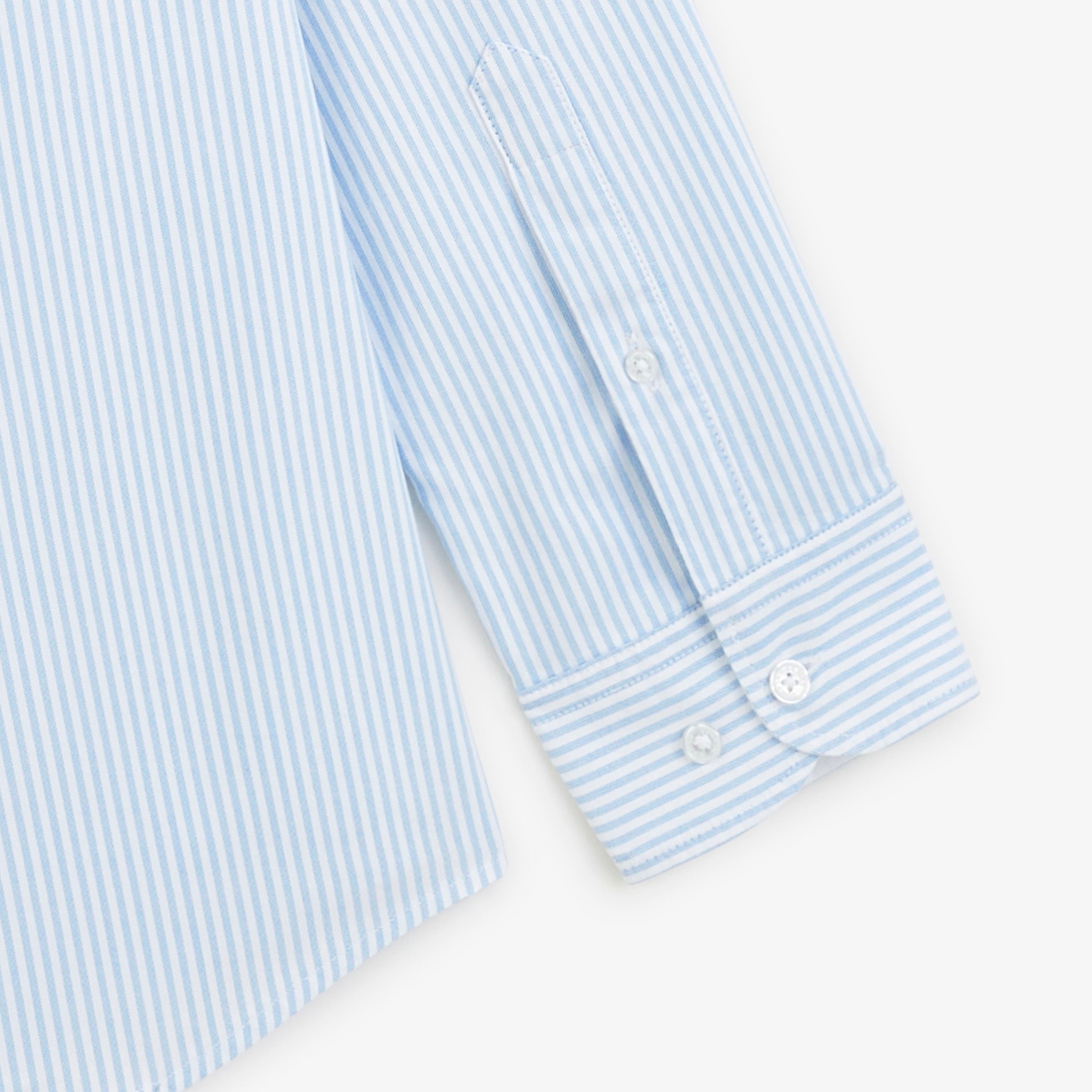 Blue Striped Oxford Long Sleeve Shirt SERGE BLANCO Blue