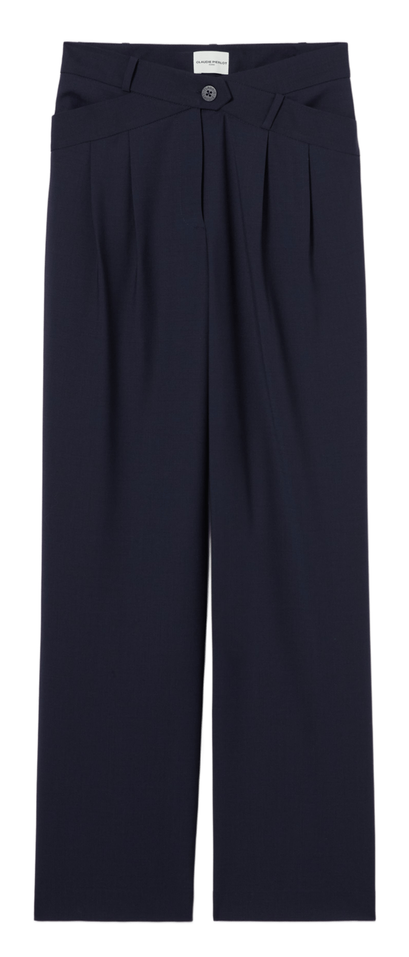 Pantalon tailleur ample uni en laine mélangée CLAUDIE PIERLOT Bleu