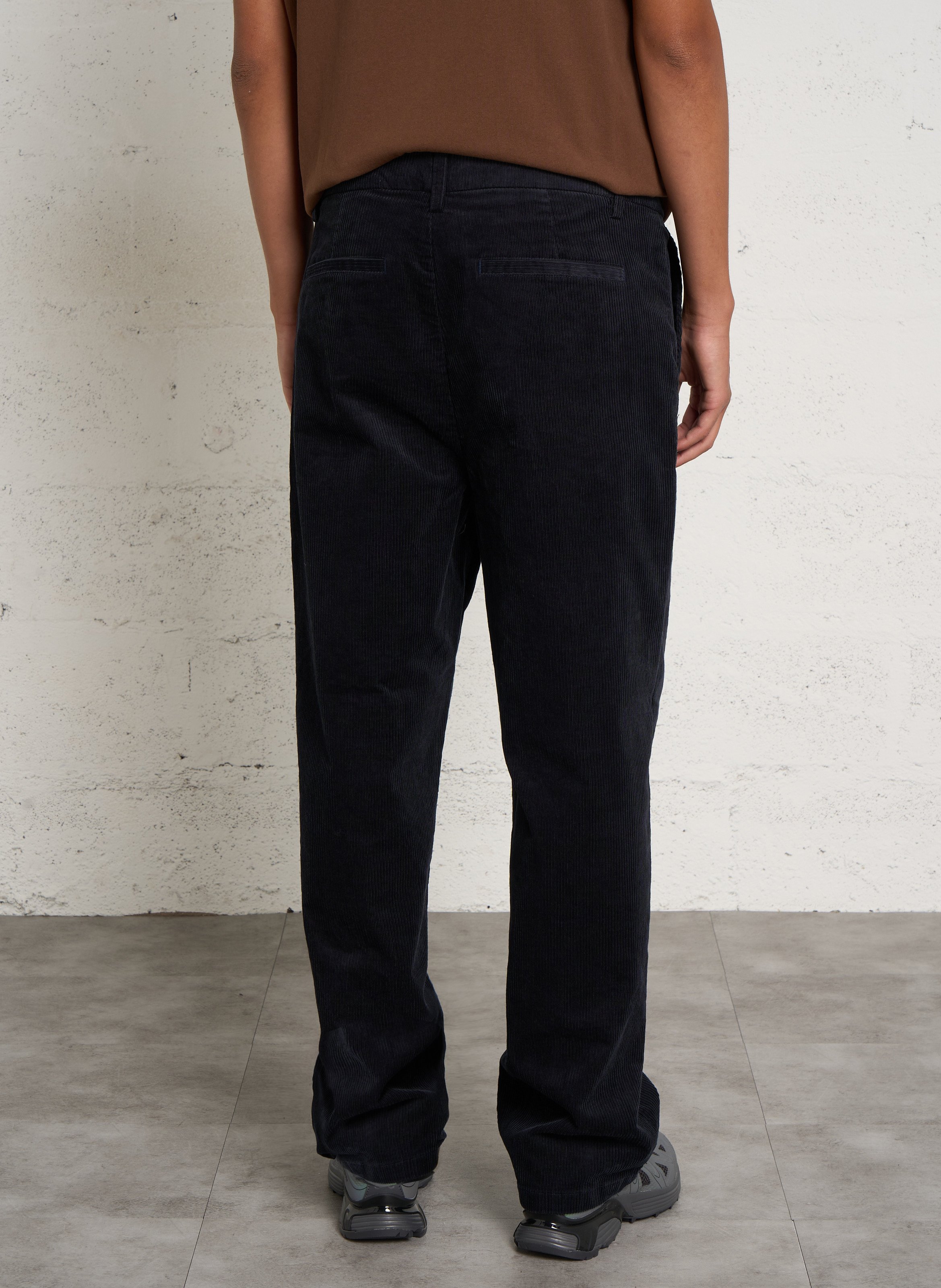 Cotton blend corduroy pants CASUAL FRIDAY Blue