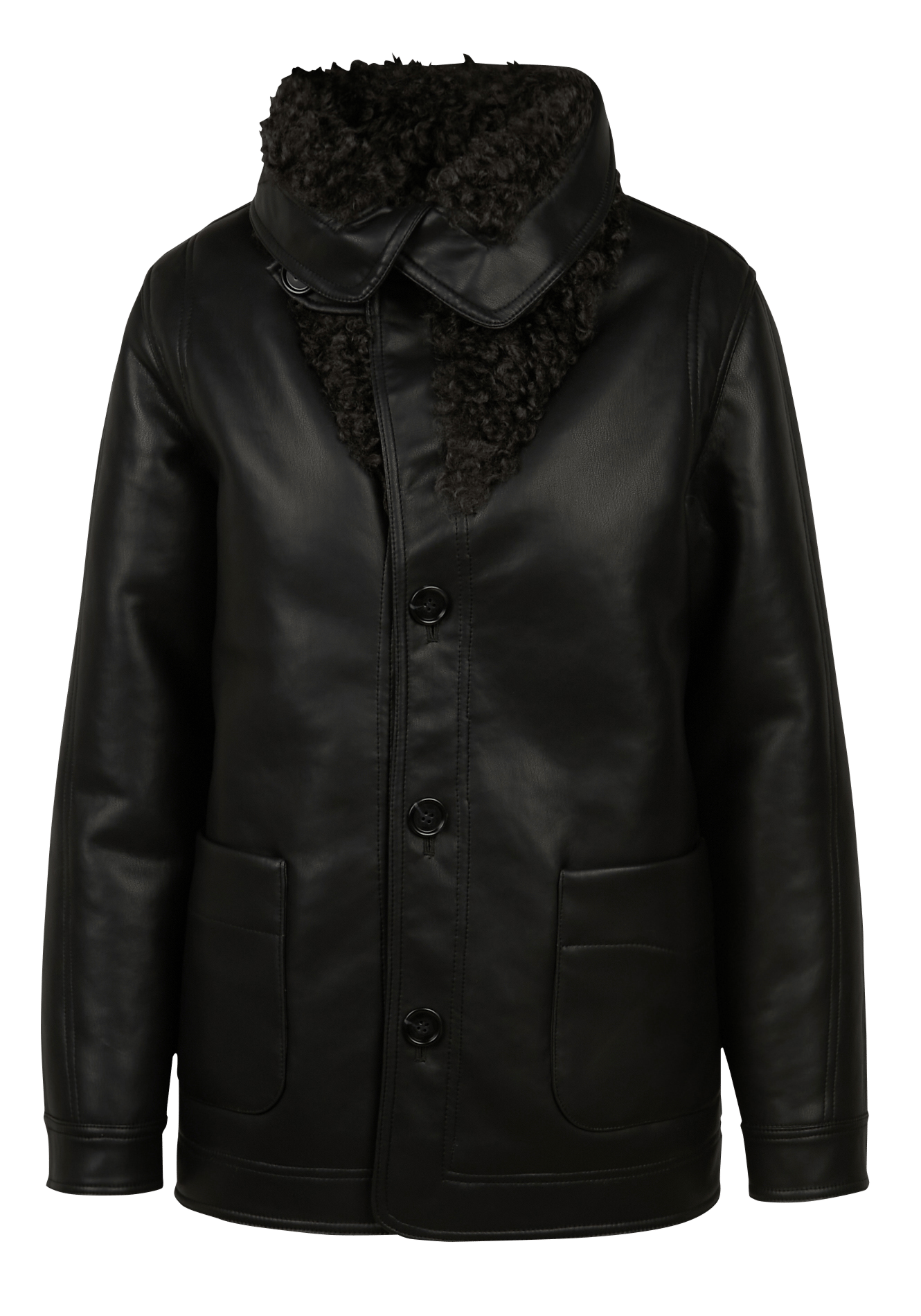 Veste droite col montant LEON & HARPER Noir