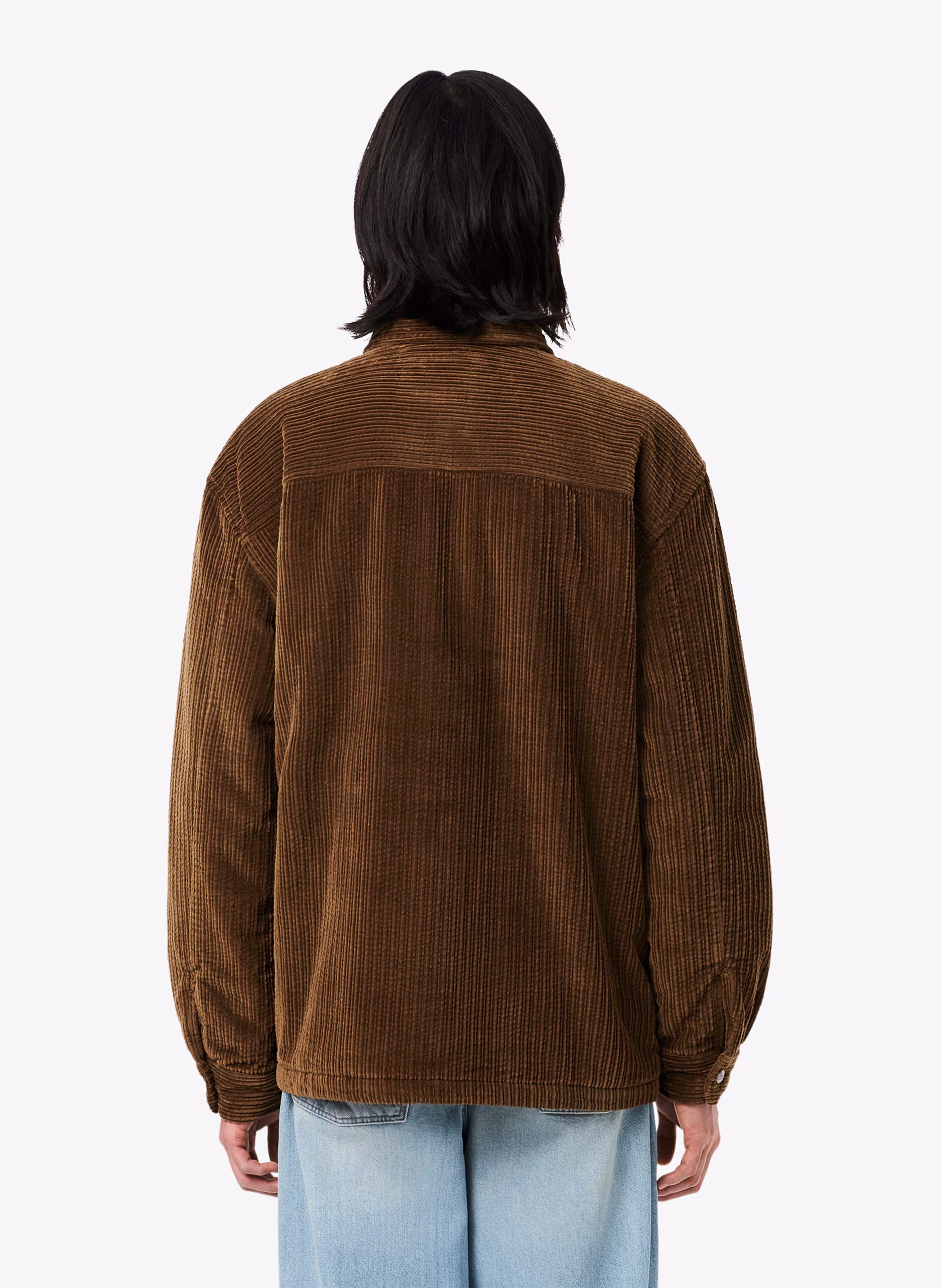 Katoenen overshirt met klassieke kraag LACOSTE Bruin