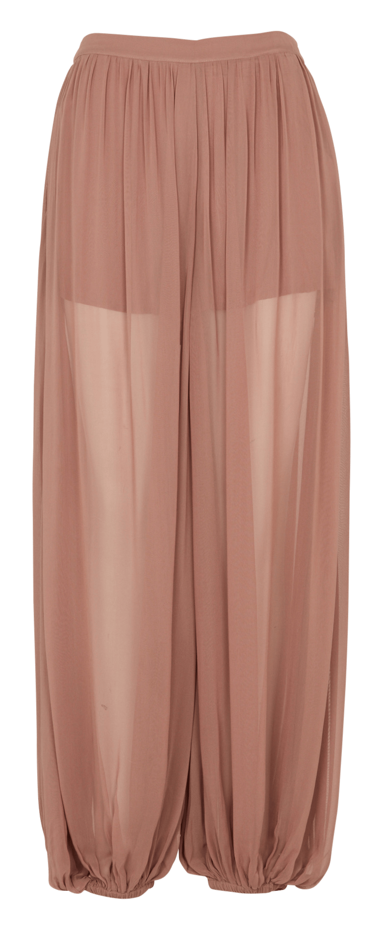 Pantalon ballon large en voile IKKS Marron