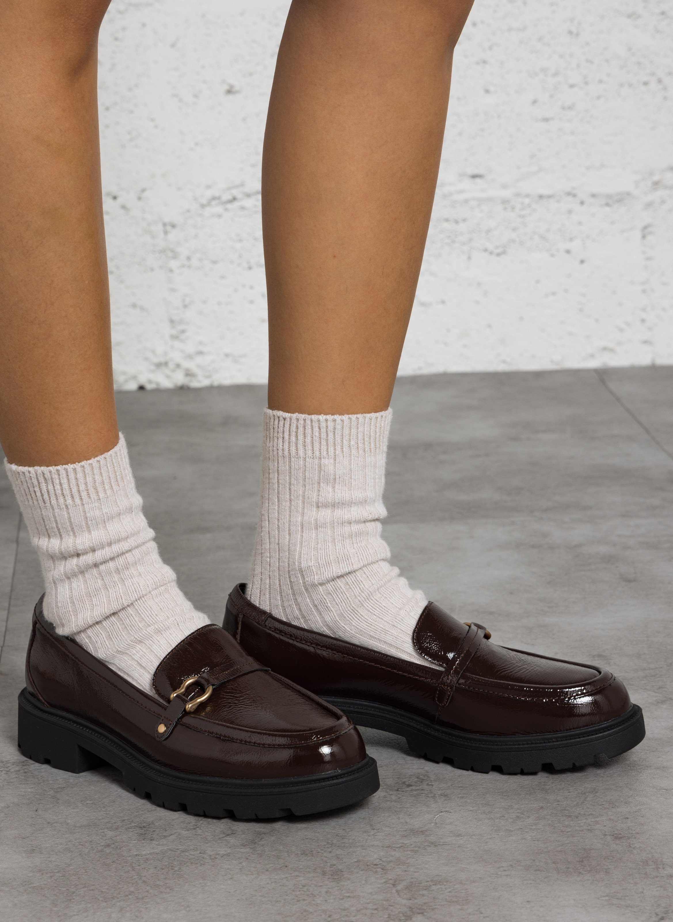 Mokassins aus Lackleder CLARKS Braun