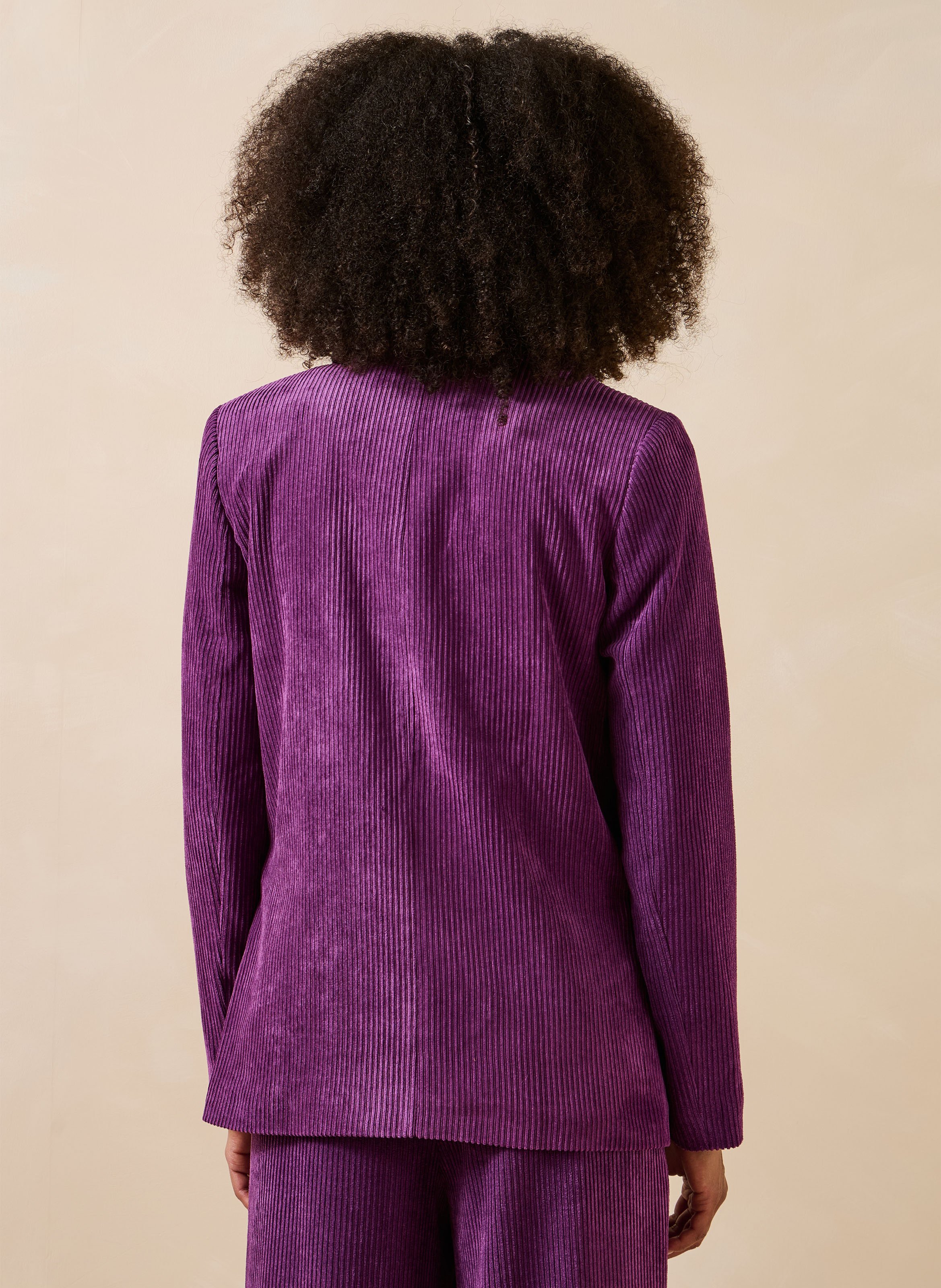 Gerade geschnittener Cordblazer LA FEE MARABOUTEE Violett