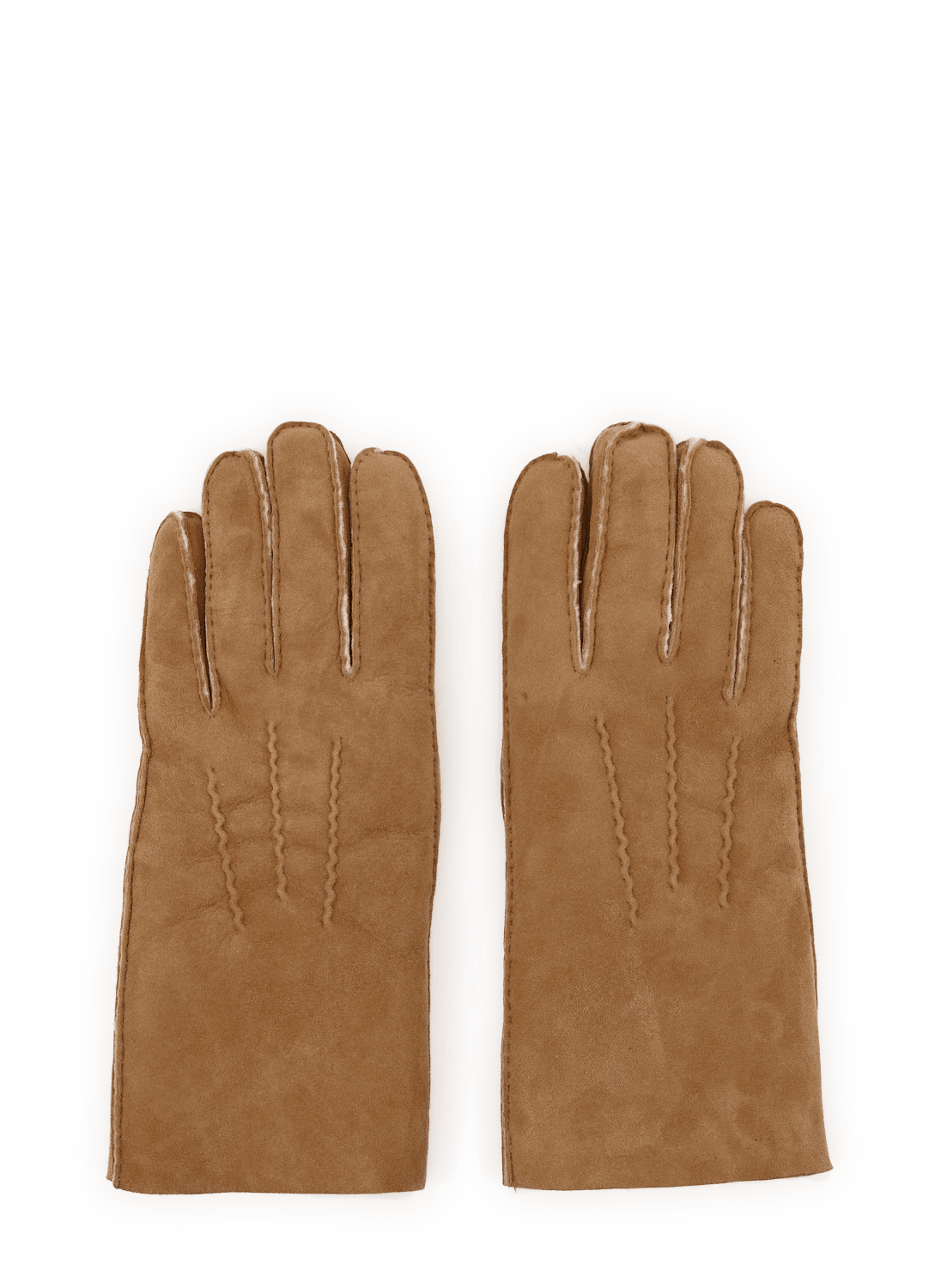 Lined suede leather gloves SAISON 1865 Beige