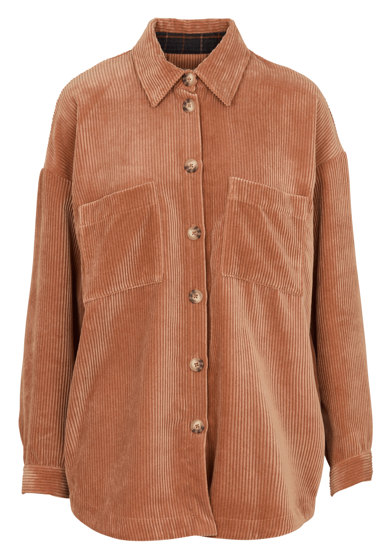 Straight corduroy shirt COTELAC ACOTE Brown