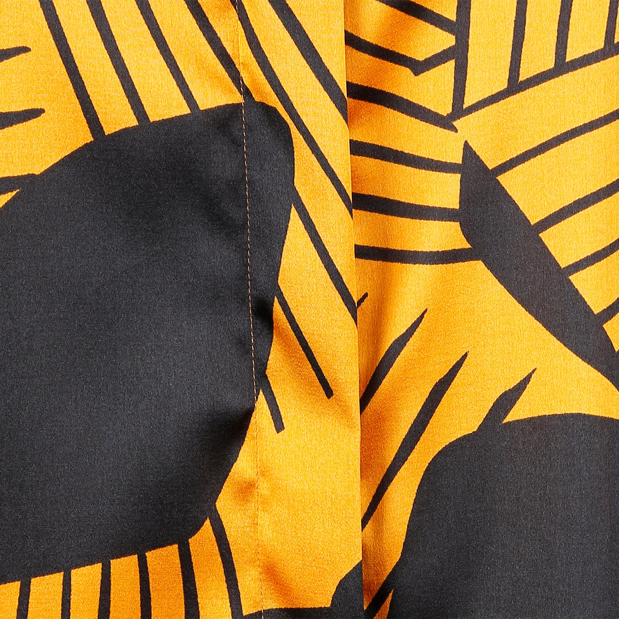 Chemise col classique à carreaux en soie ATTIC AND BARN Jaune