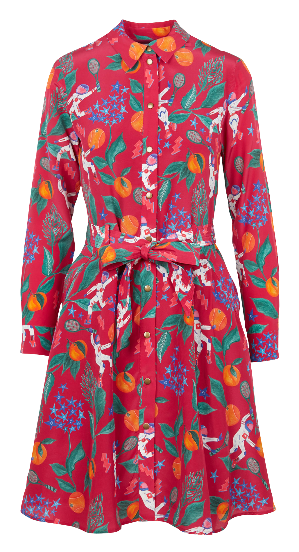 Robe midi imprimée en soie  SOI PARIS Rose