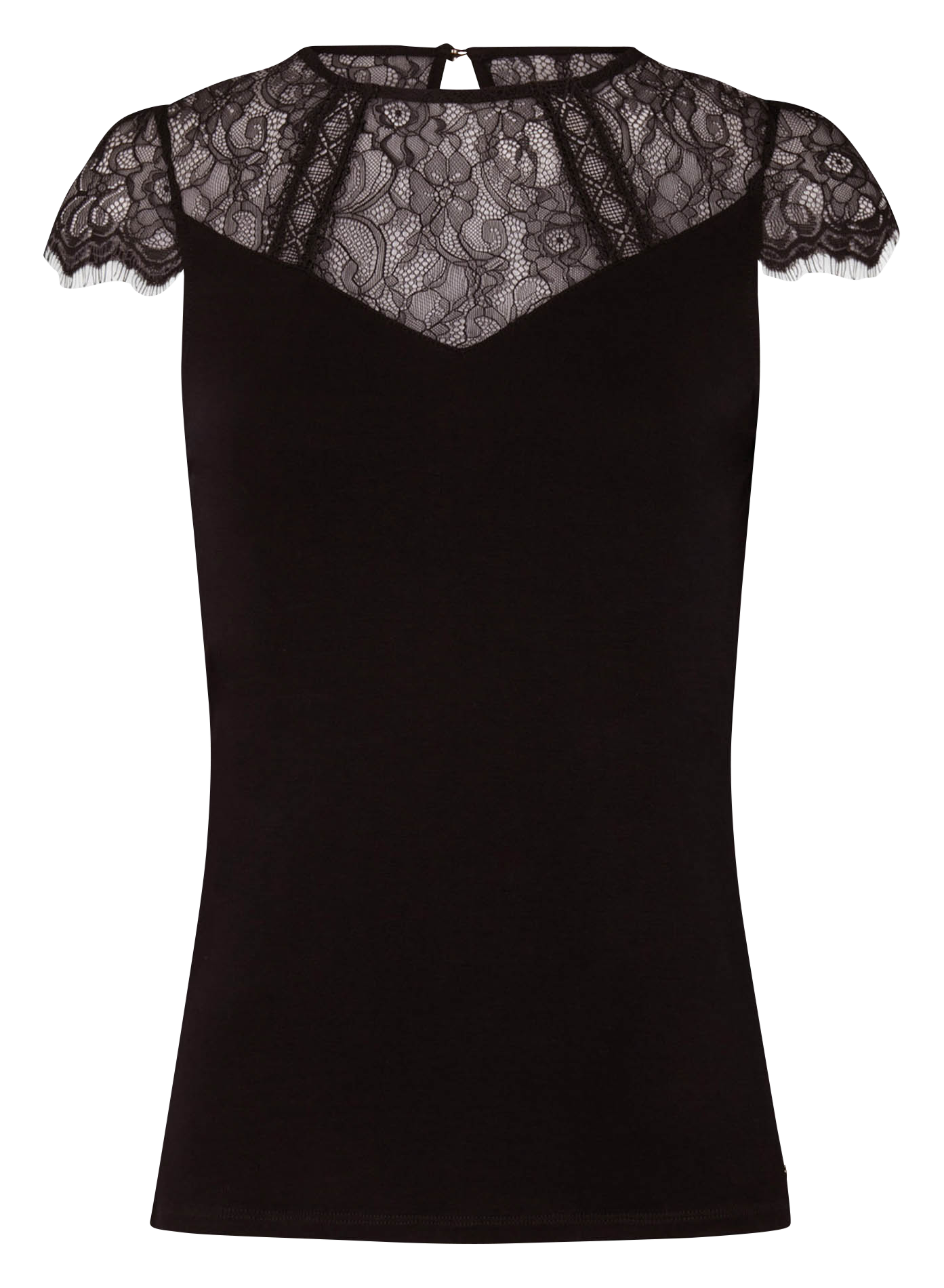 Round-neck lace top MORGAN