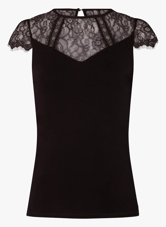 Round-neck lace top L - Main Image