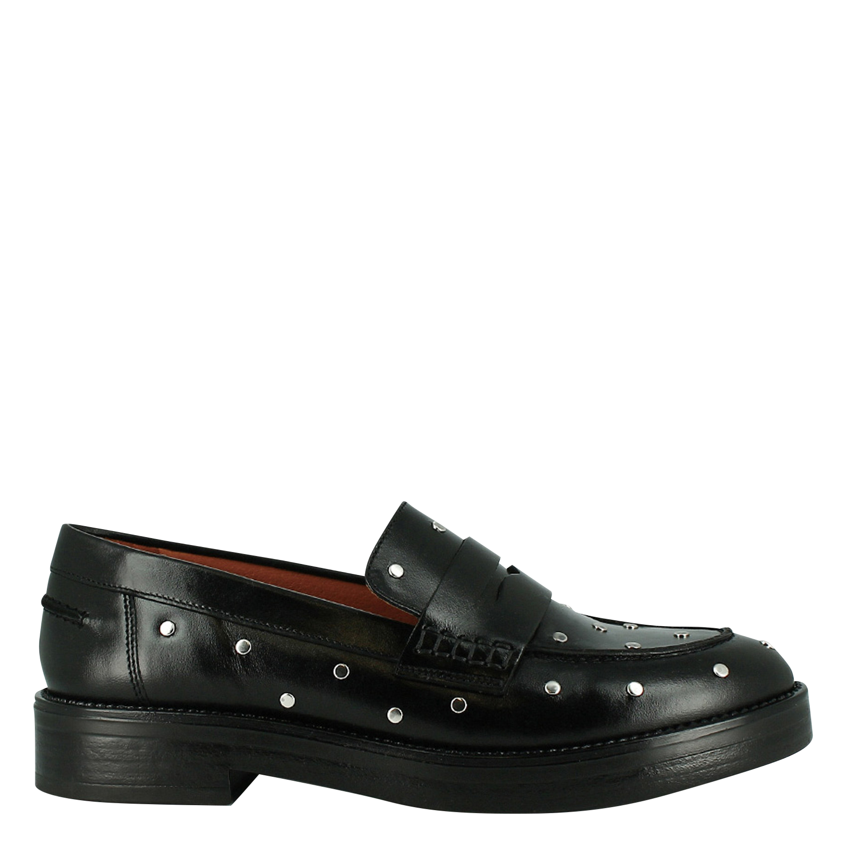 Studded leather loafers JONAK Black