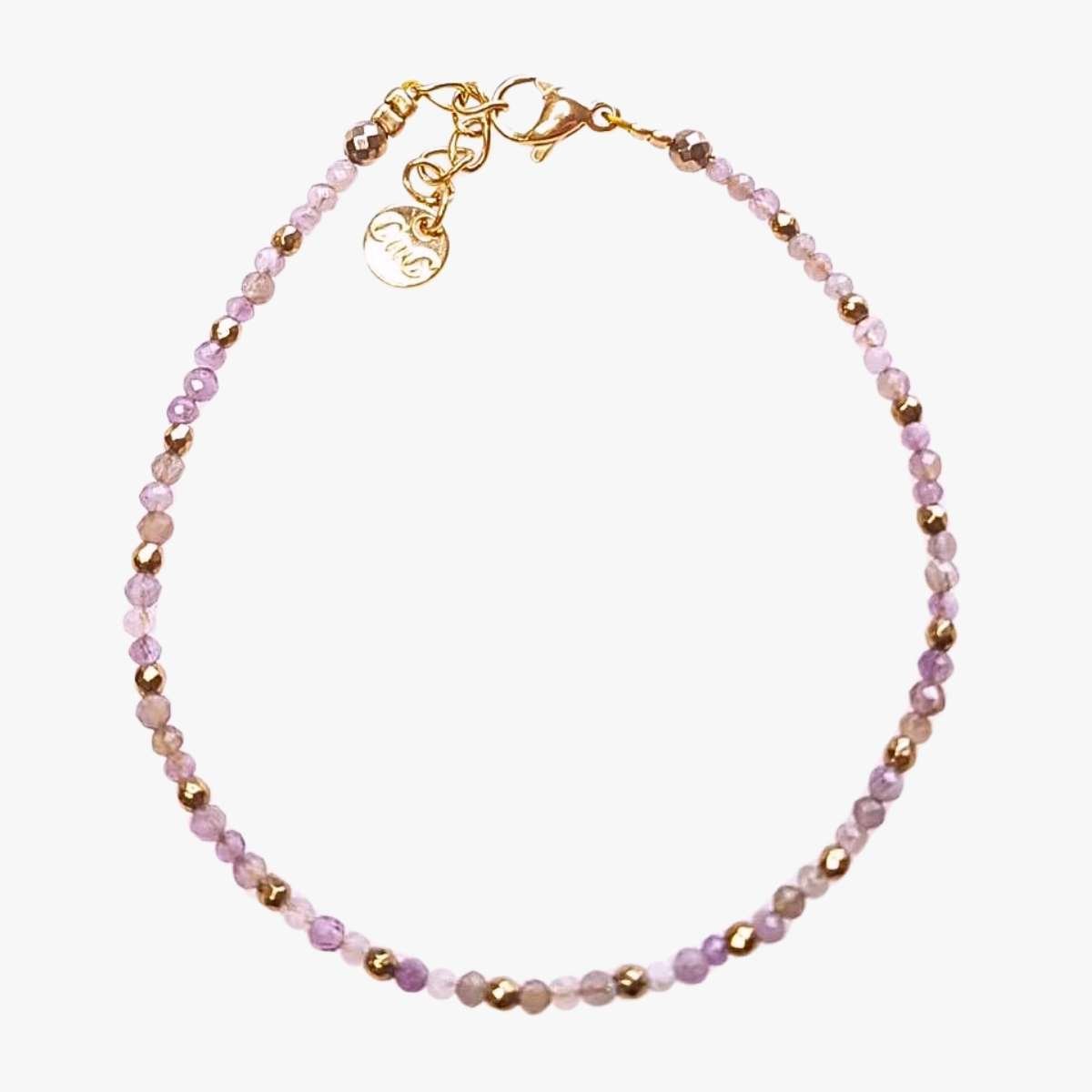 Amethyst bracelet GINANDGER Purple