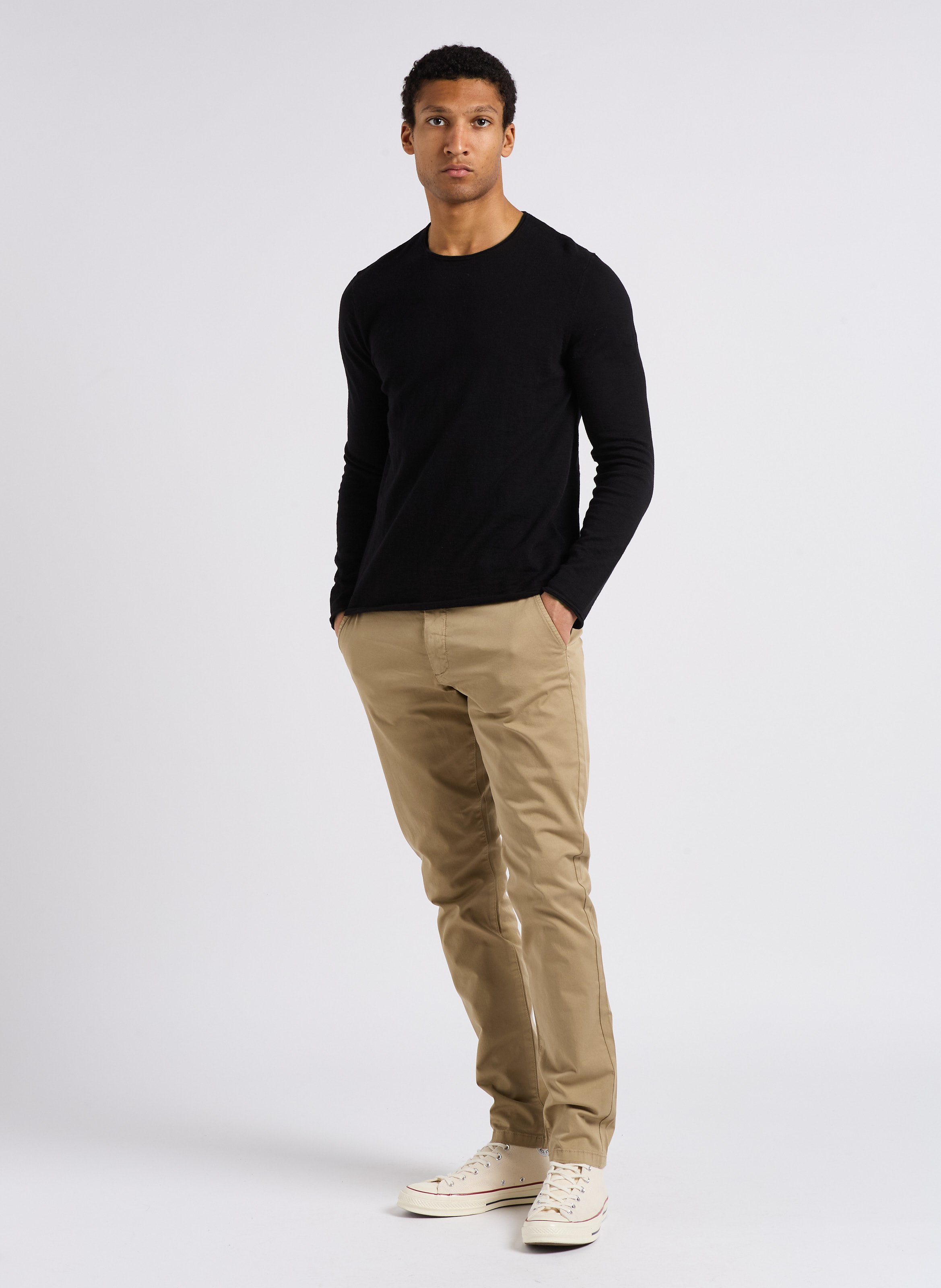 Chino van stretchkatoen IKKS Beige