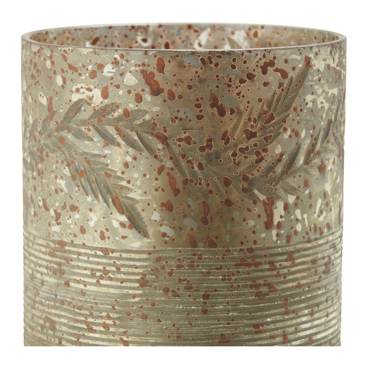 Antique matte gold Eden photophore vase BLANC D'IVOIRE Golden