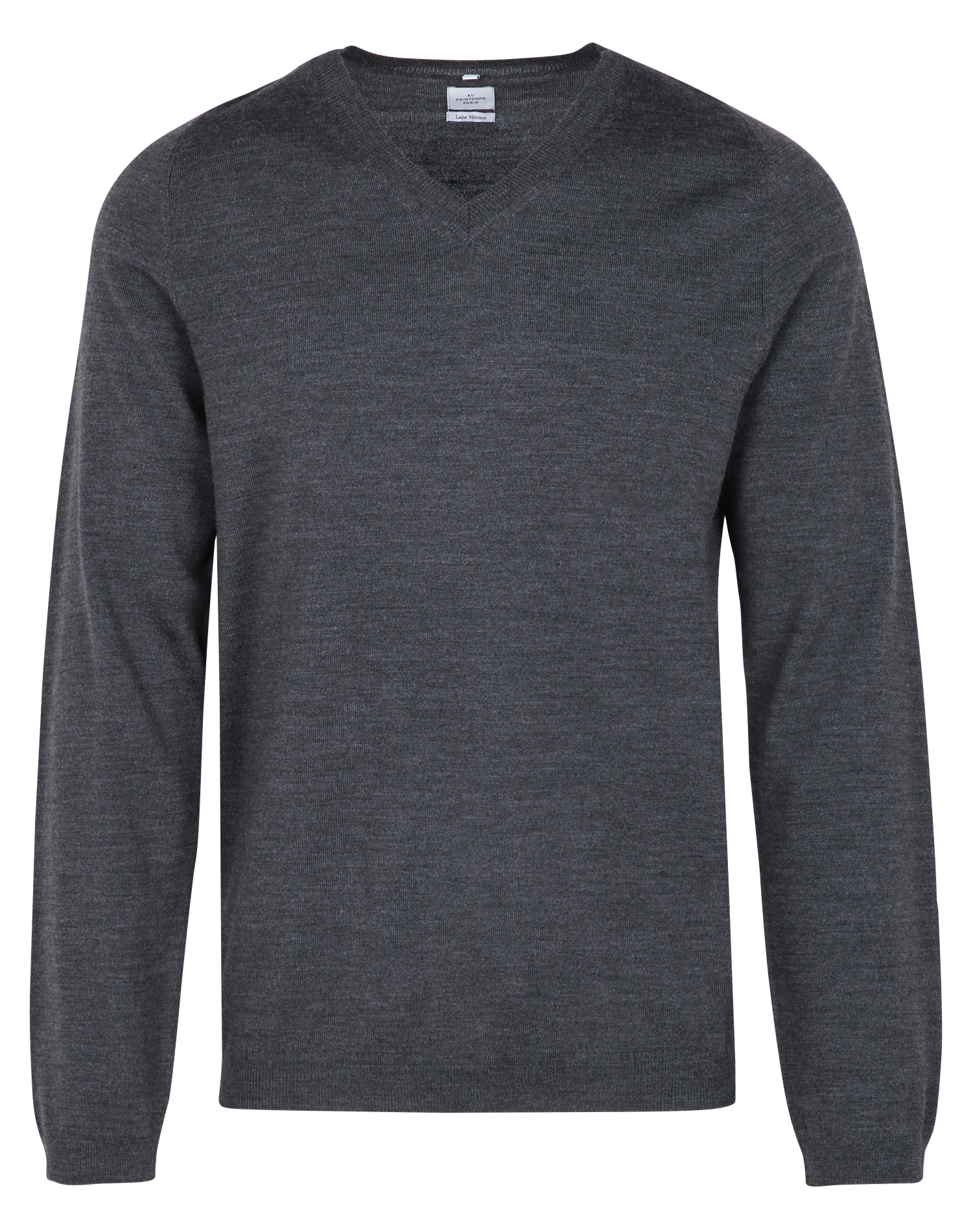 Regular-fit, wollen trui met V-hals AU PRINTEMPS PARIS Grijs