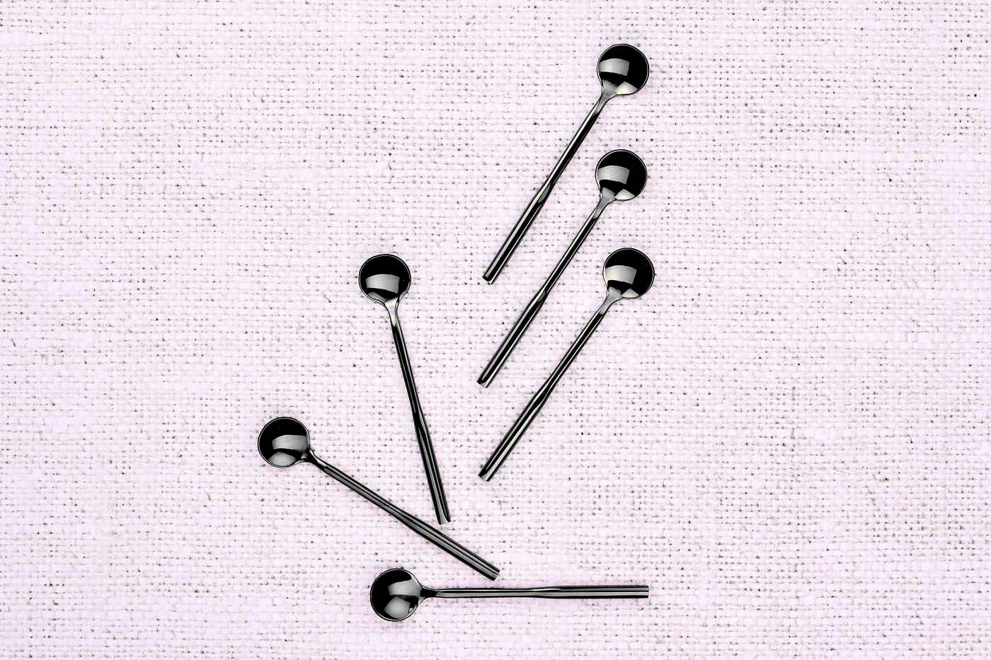 Abel - black set of 6 teaspoons BJORN Black