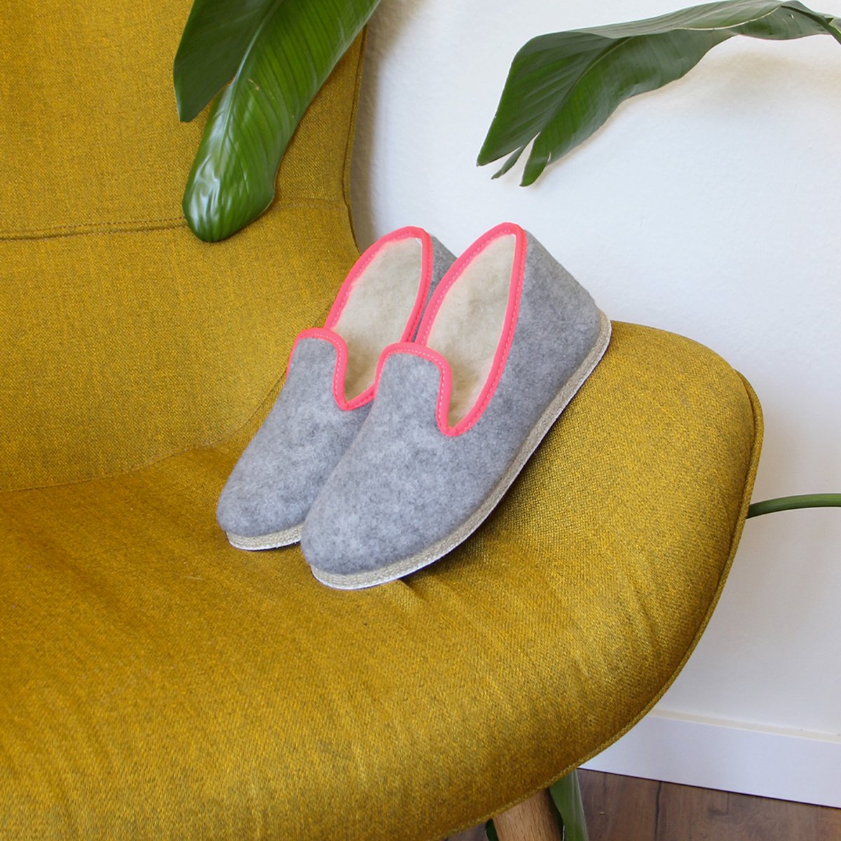 Fabric Charentaise slippers JULES & JENN Grey